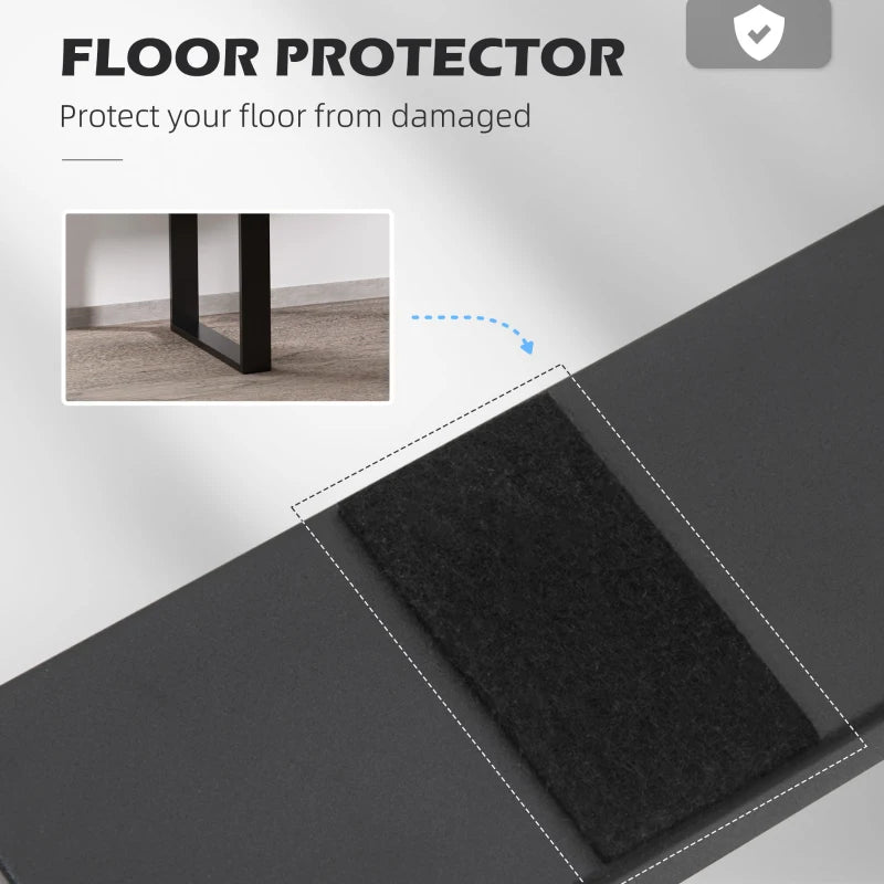 Metal Table Legs Set of 2, Square DIY Furniture Table Legs with Screws and Floor Protectors