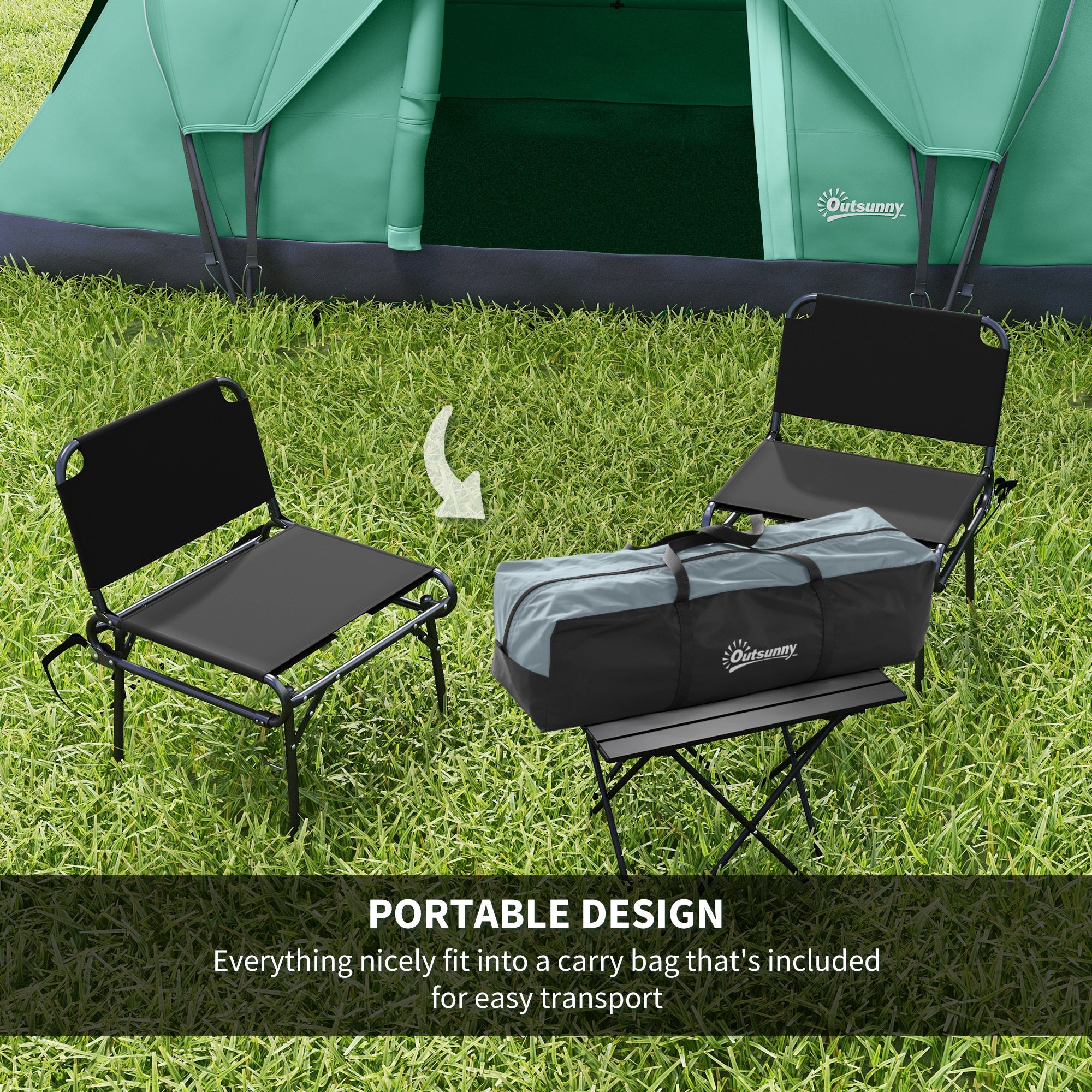 Outsunny 5-6 Person Family Tent, Outdoor Camping Tent with Lighting Hook, Carrying Bag for Camping, Hiking and Travelling, Green