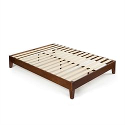 Full size Low Profile Solid Wood Platform Bed Frame in Espresso Finish - Free Shipping