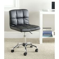 Modern Black Faux Leather Cushion Home Office Desk Chair - Free Shipping