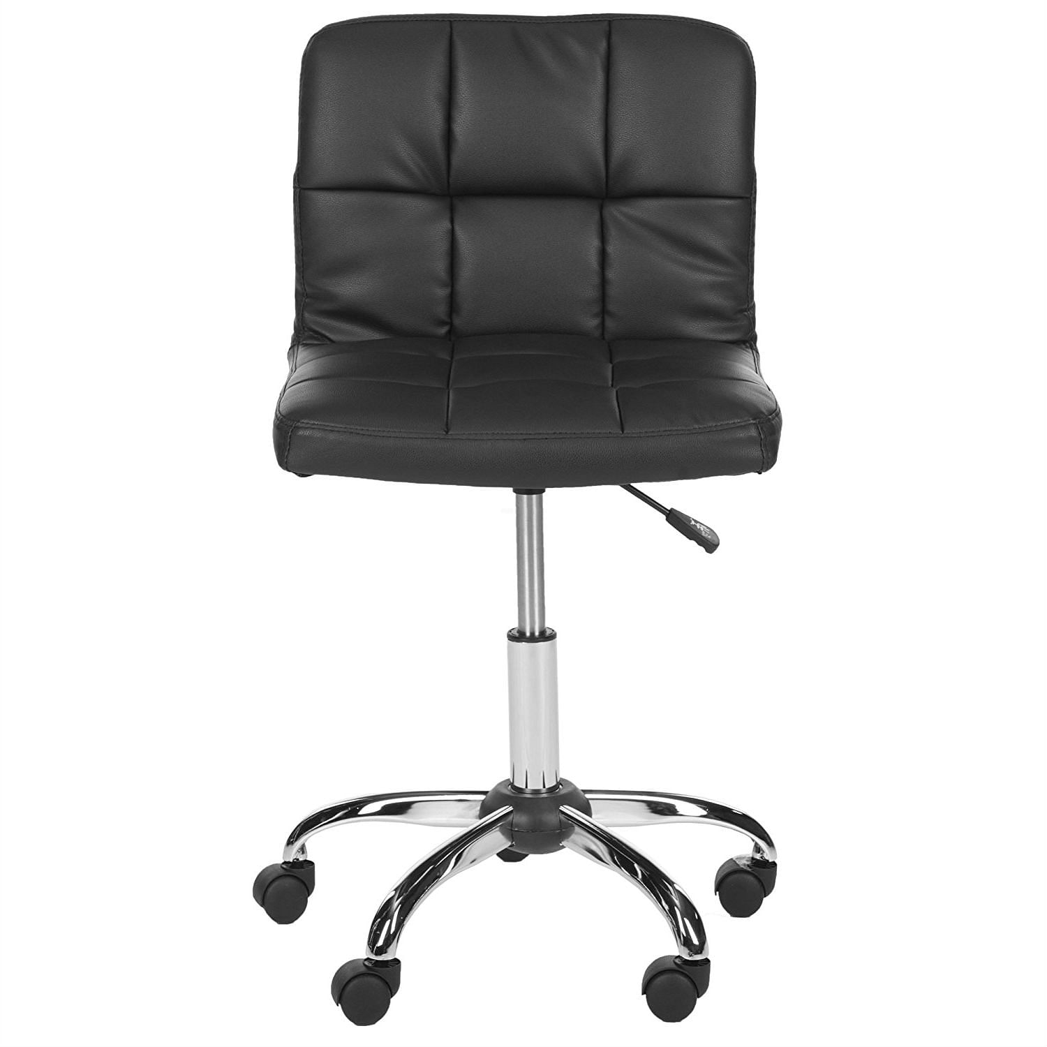 Modern Black Faux Leather Cushion Home Office Desk Chair - Free Shipping