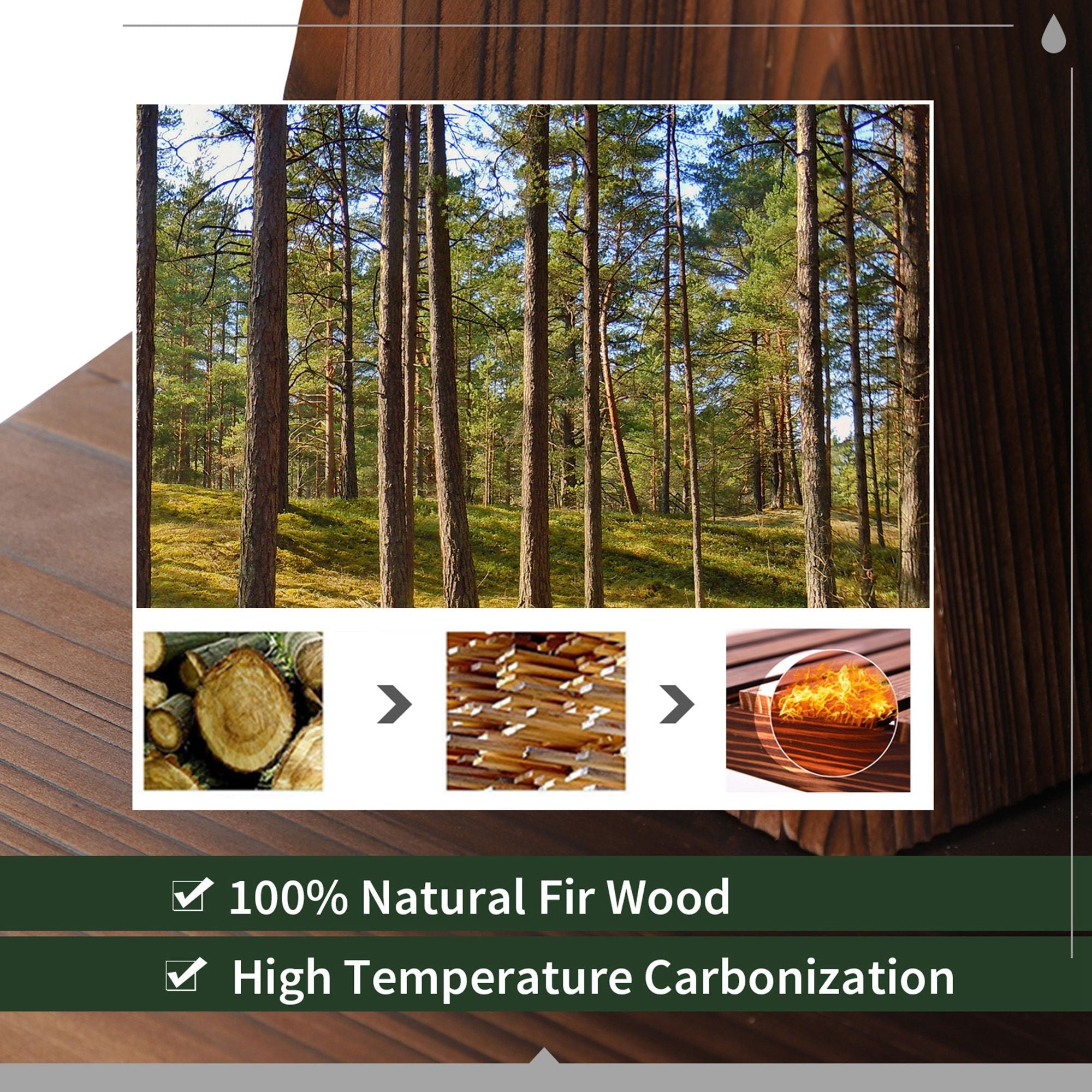 Outsunny 2-Tier Wooden Barrel Water Fountain with Electric Pump Cascading Feature Outdoor Indoor Decoration