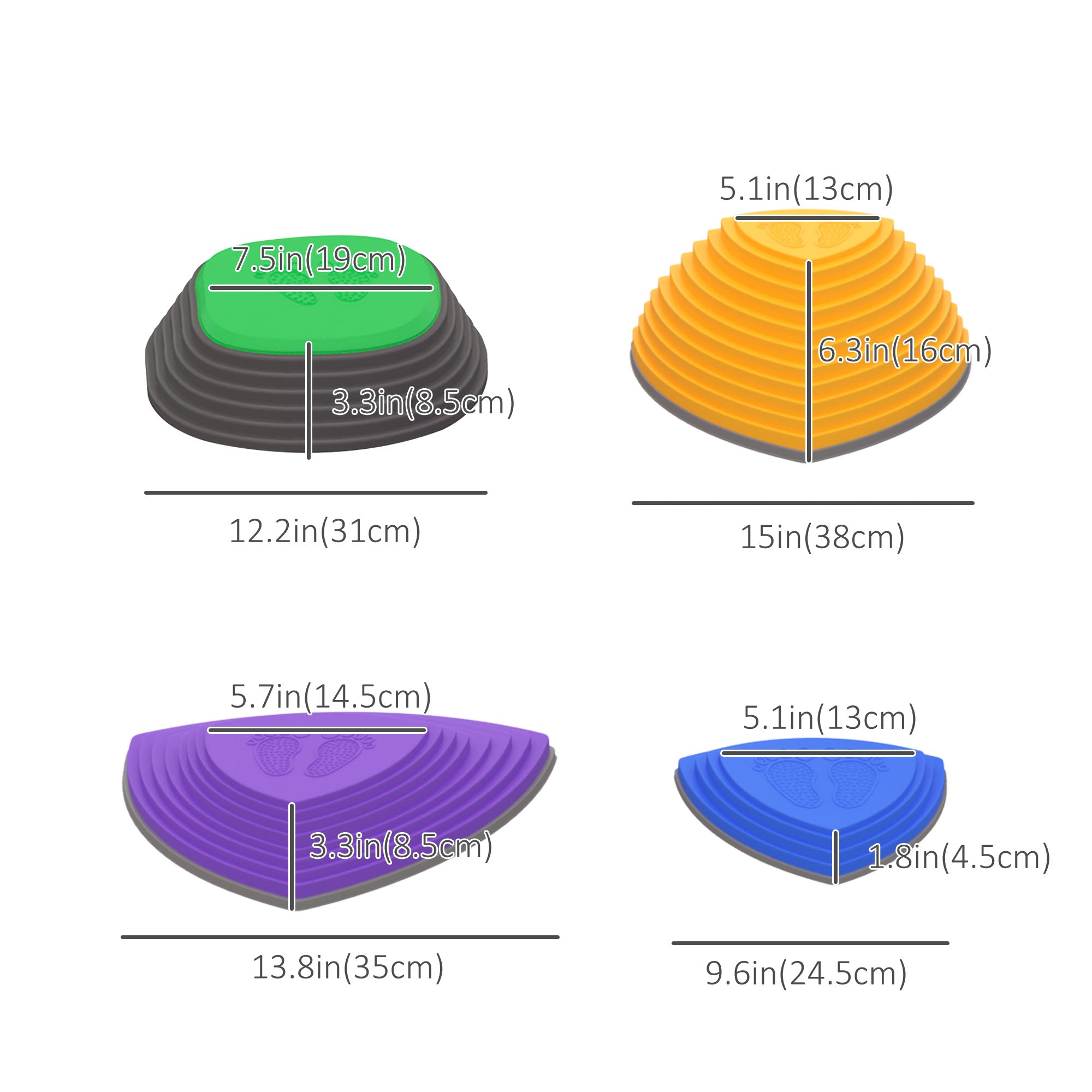 Outsunny Kids Balance Stepping Stones 11 pcs Set, Fun Indoor Outdoor Play Equipment for Obstacle Courses