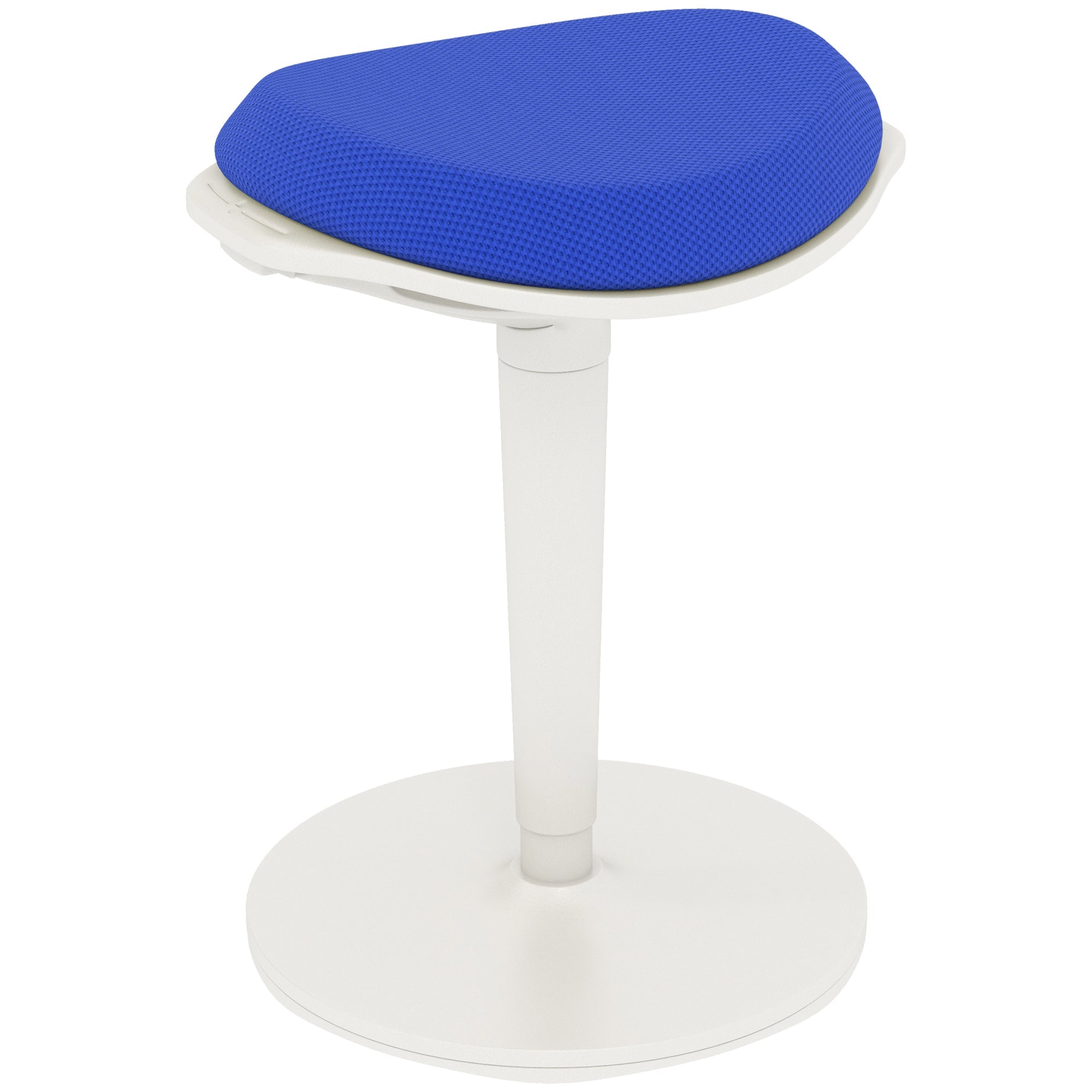 HOMCOM Ergonomic Standing Desk Stool - Blue Wobble Chair with Adjustable Height and Rocking Motion for Office Desks