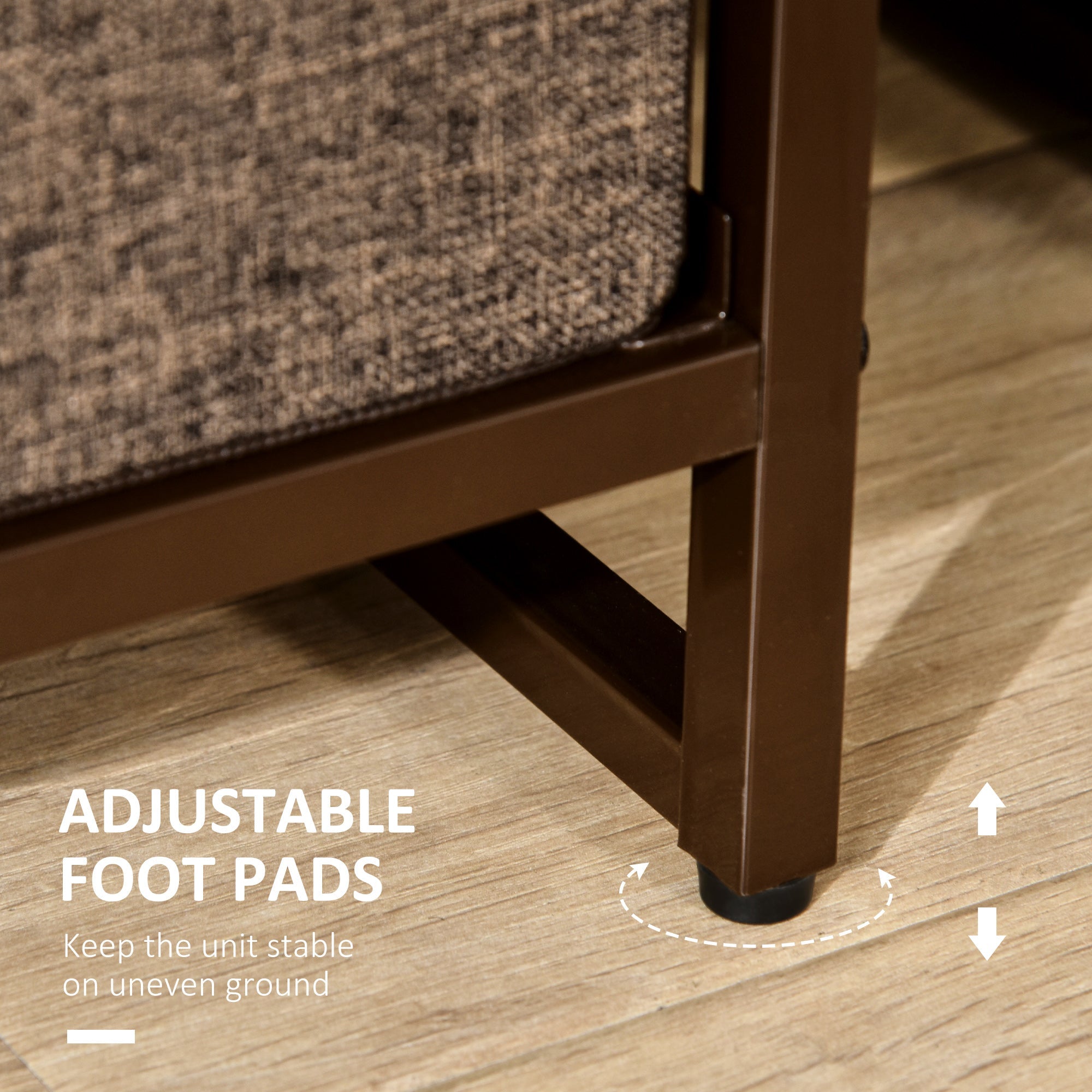 HOMCOM 7-Drawer Dresser, Fabric Chest of Drawers, 3-Tier Storage Organizer for Bedroom Hallway Entryway, Tower Unit Steel Frame Wooden