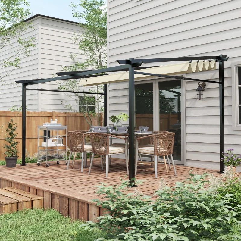 Metal Planter Box with Trellis, 44.5" Raised Garden Bed with Trellis Privacy Screen for Climbing Plants