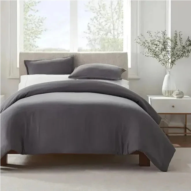 Serta Simply Clean Solid Duvet Cover Twin