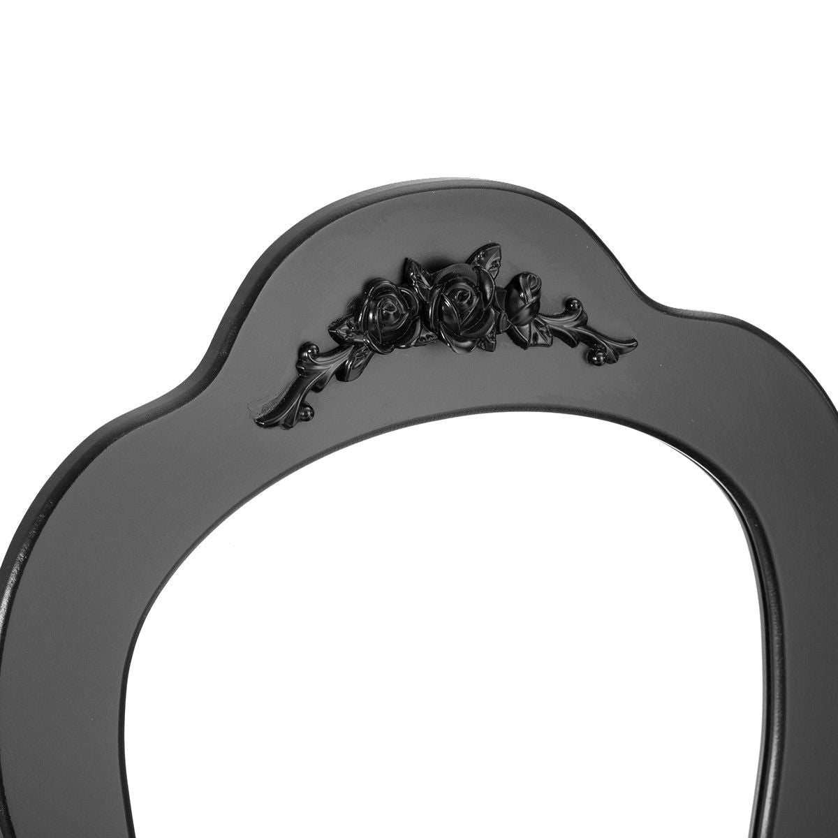 Makeup Dressing Table and Bench 3 Drawers and Cushioned Stool for Girls-BlackÂ