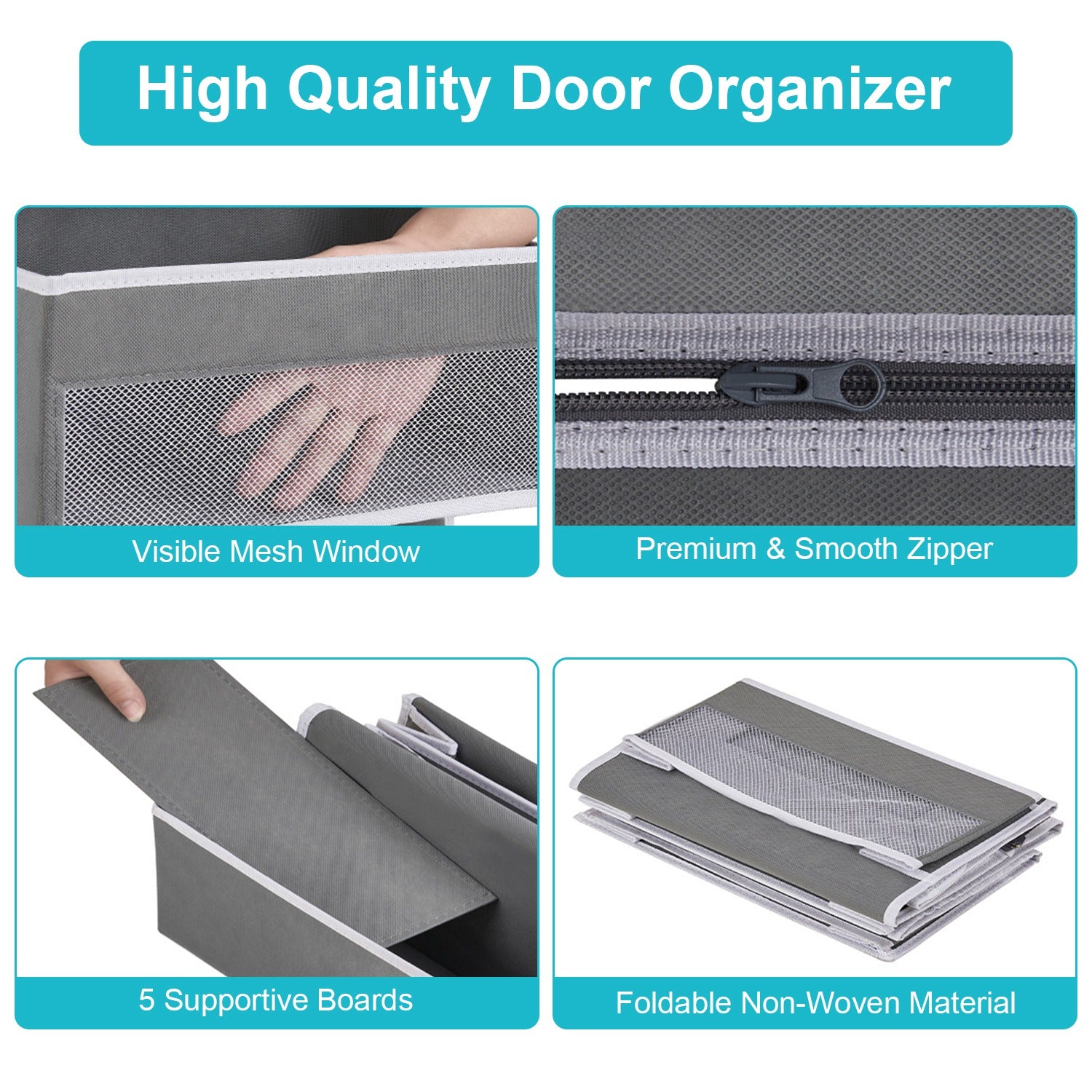 2Pcs Over The Door Organizer 6 Tier Hanging Basket Detachable Behind Door Hanging Pantry Tilt-Resistant for Bathroom Bedroom