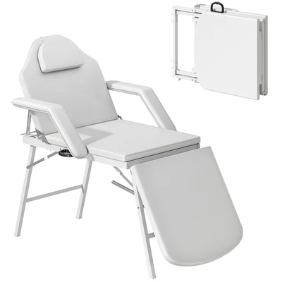 Portable Massage Table, Foldable Massage Bed, White