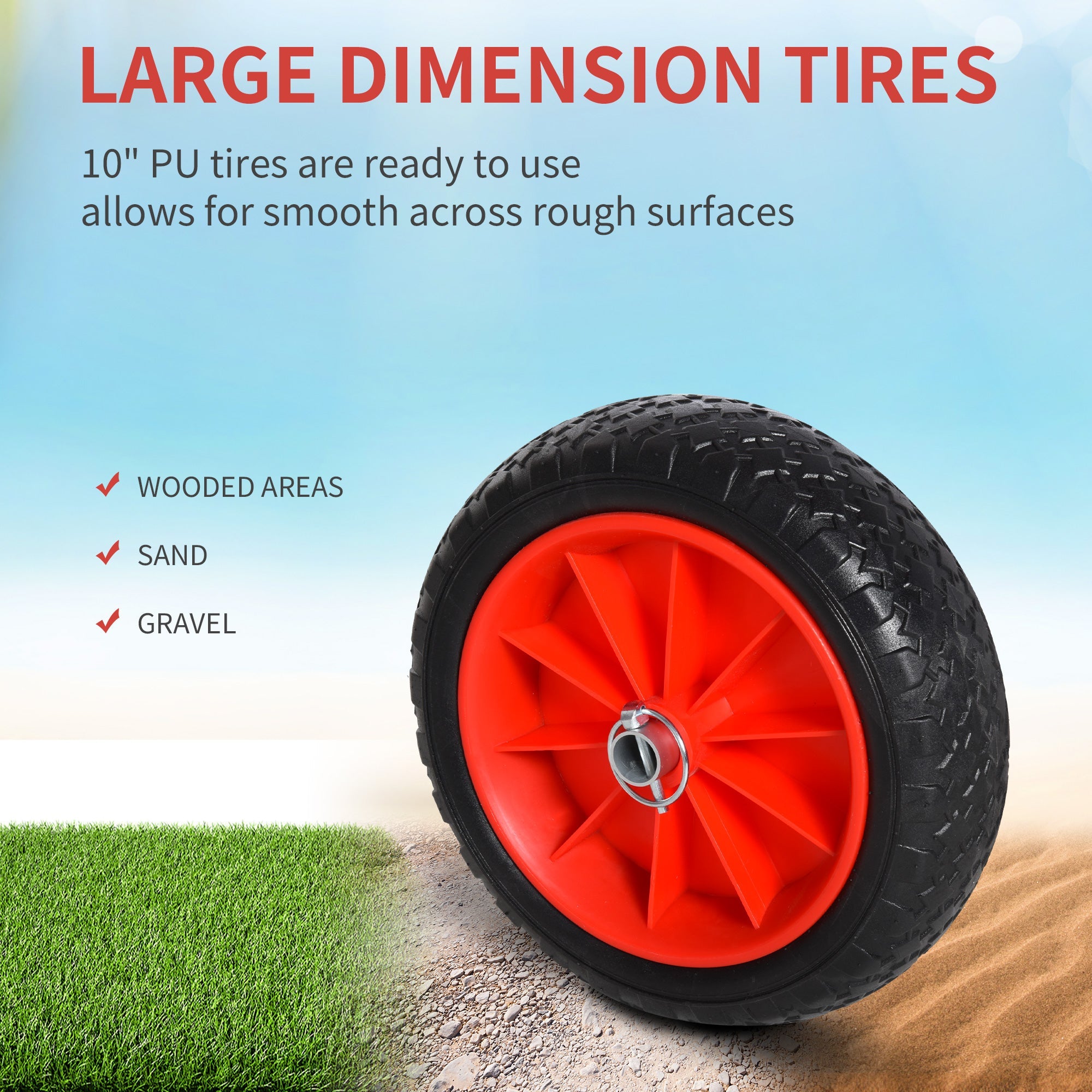 Soozier Kayak Cart 198LBS Capacity Boat Canoe Carrier Dolly Trolley NO-Flat Wheel Silver