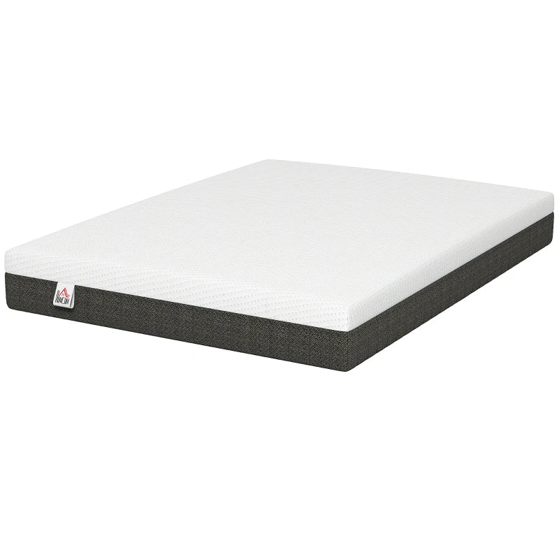 HOMCOM 10" Cooling Memory Foam Mattress in a Box with Pressure Relief & Lumbar Support – Medium Firm