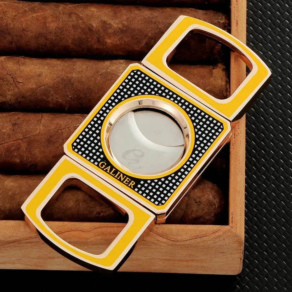GALINER Stainless Steel Double Blade Cigar Cutter