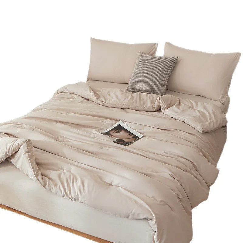 Cross-border Synthetic Quilt Four Seasons Duvet Insert Washed Cotton Brushed Duvet Insert Factory Foreign Trade Wholesale