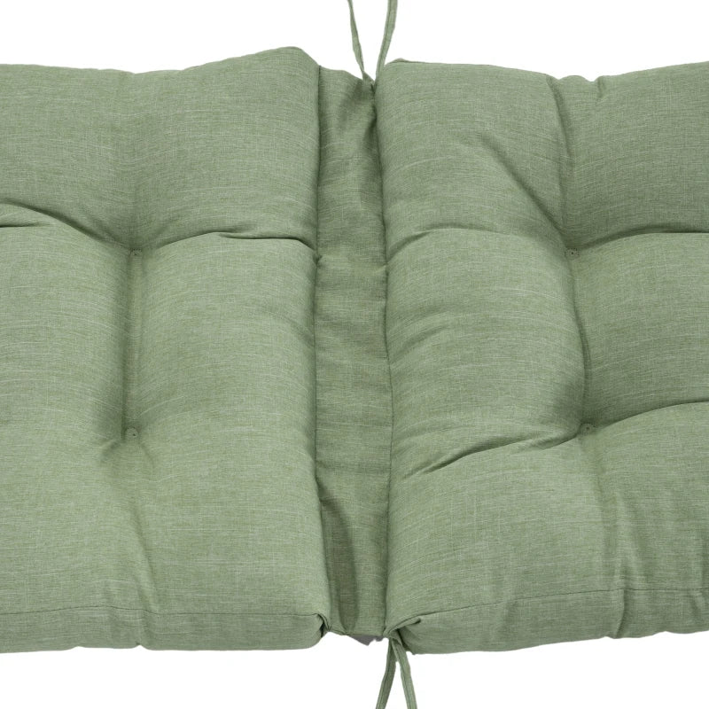 Outdoor Patio Chair Seat/Back Chair Cushion Replacement, Tufted Pillow with Thick Filling and String Ties, Light Green