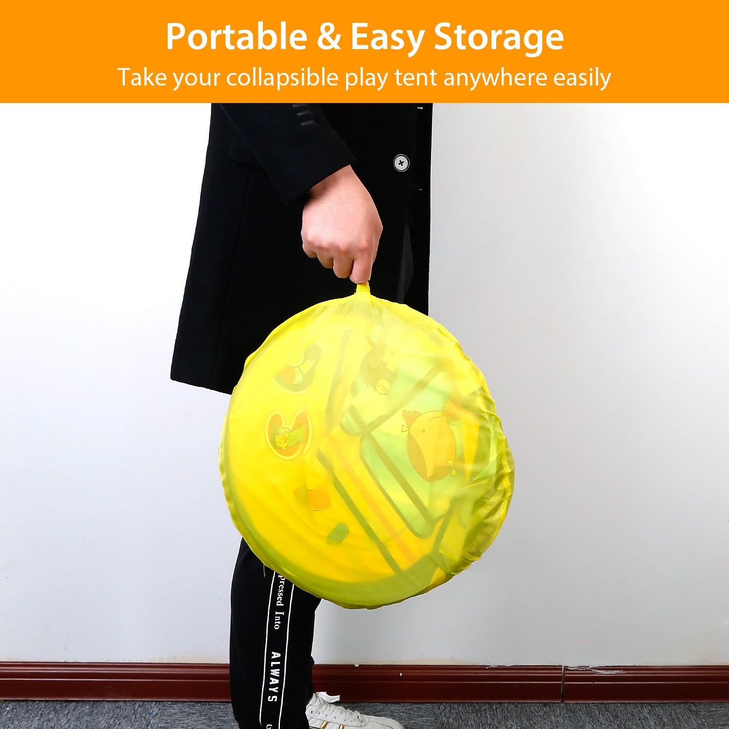 Kids Play Tent Foldable Pop Up Ice Cream Bus Tent Portable Children Baby Play House W/ Carry Bag For Indoor Outdoor Use