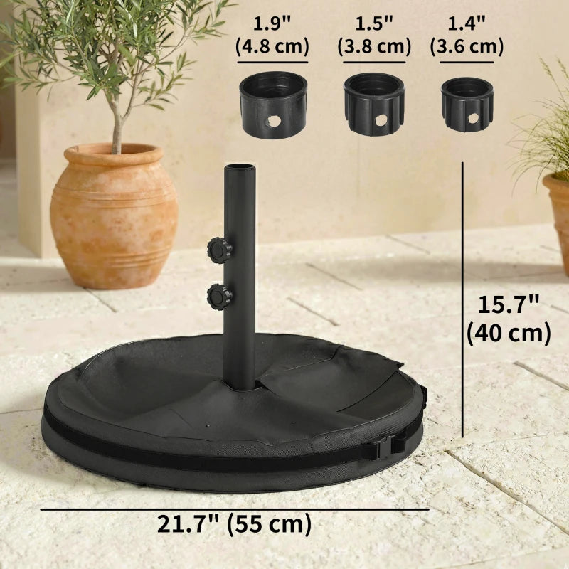 Patio Umbrella Base Portable Outdoor Umbrella Stand for Poles 1.4"/1.5"/1.9" Black
