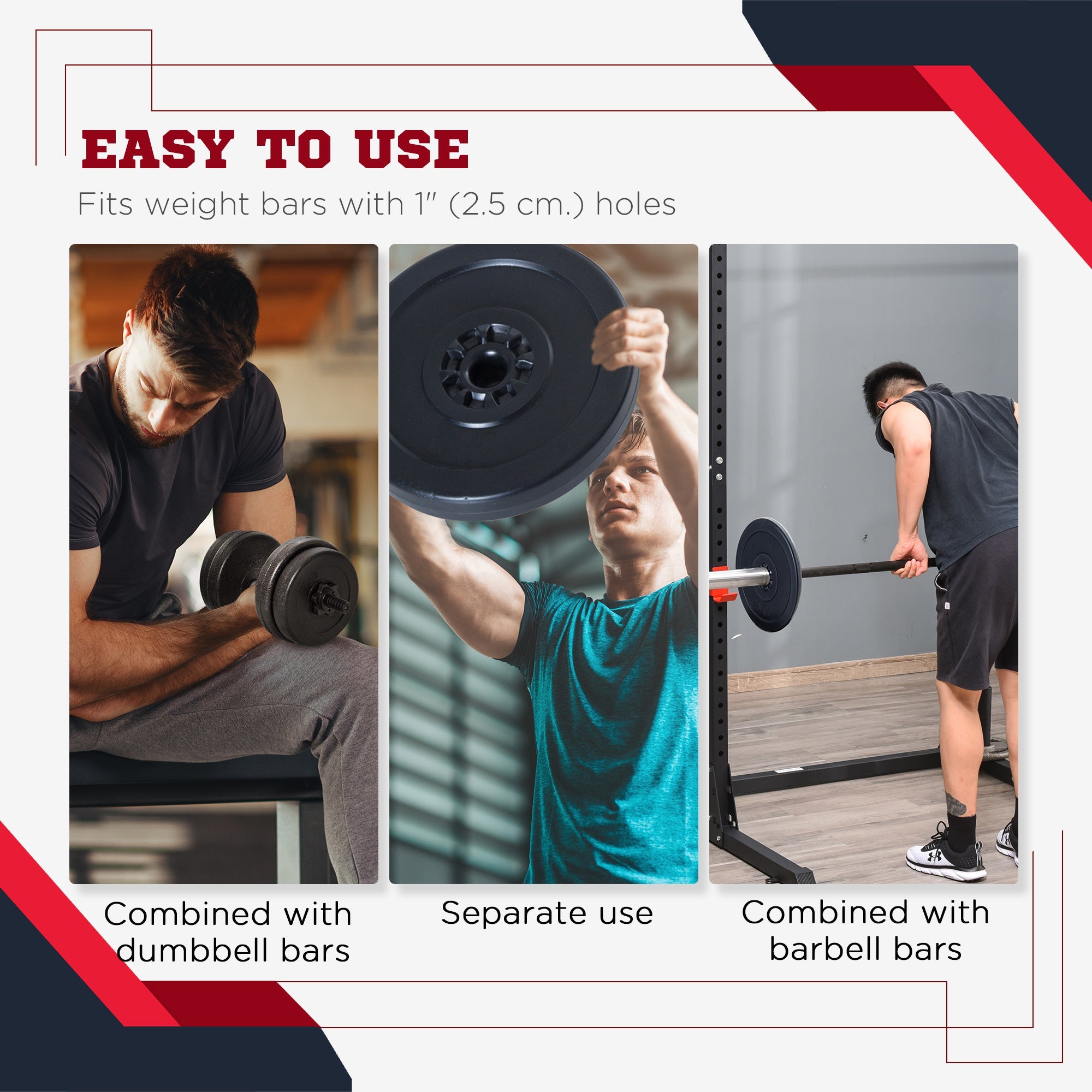 Soozier Dumbbell Weight Set: 4pc Kit with 2x 11lbs Barbells & Durable Weight Plates for Home Fitness Training, Black