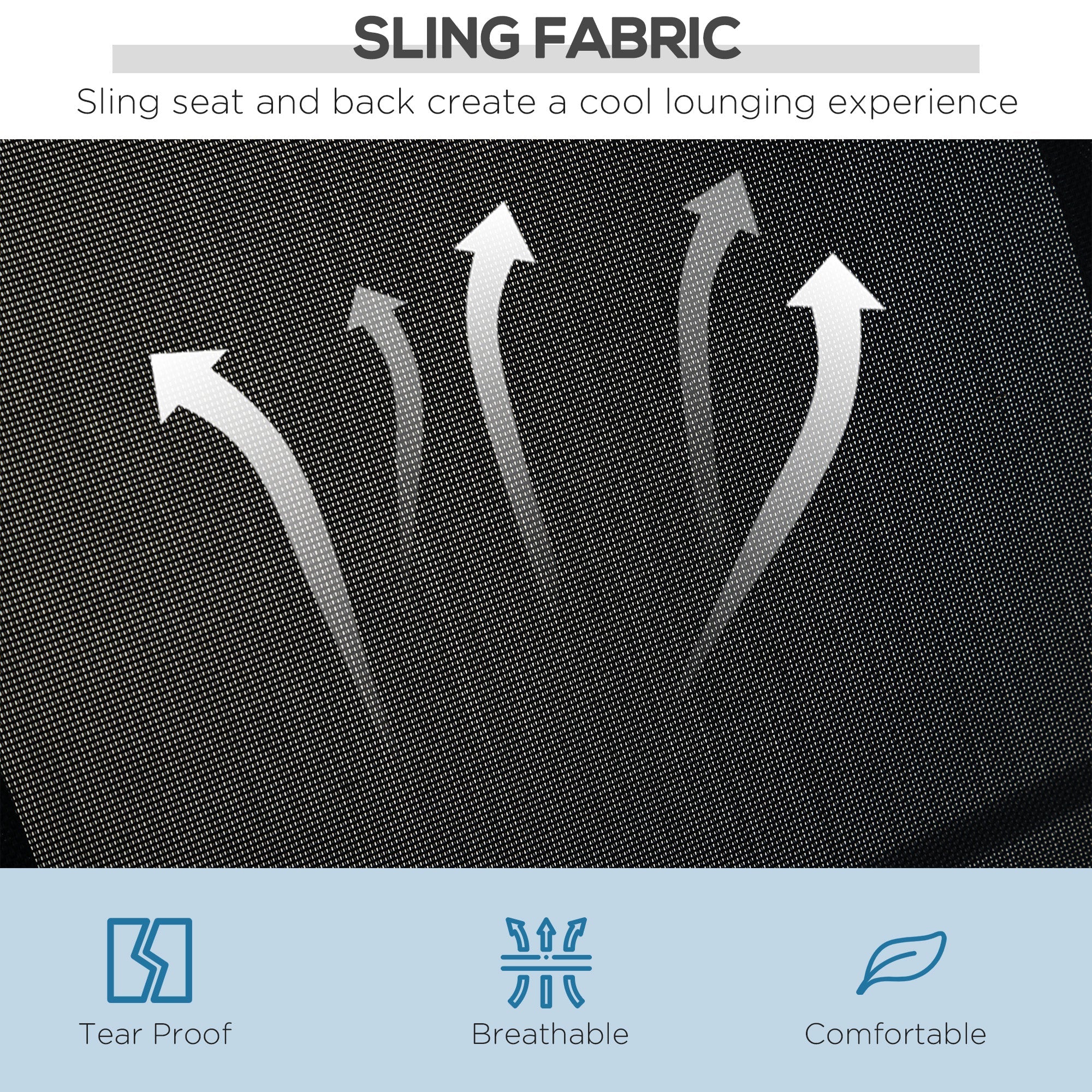 Outsunny A Frame 3 Seater Swing Chair Outdoor Garden Hammock Porch Glider Bed with Canopy Cover Black