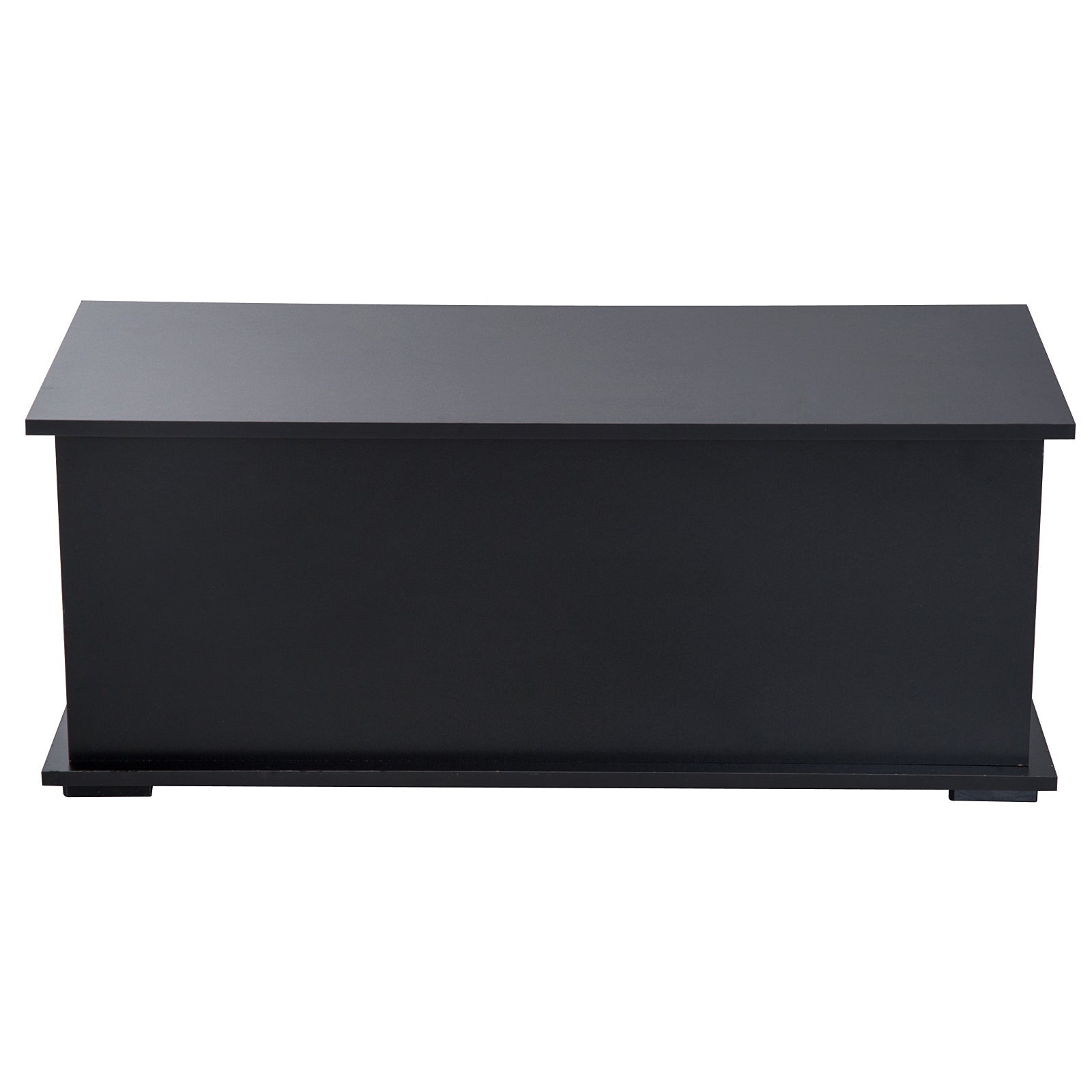 HOMCOM Lift Top Storage Chest 2 Safety Hinge Toy Box Organizer Flip-Top Lid Entryway Bench Black