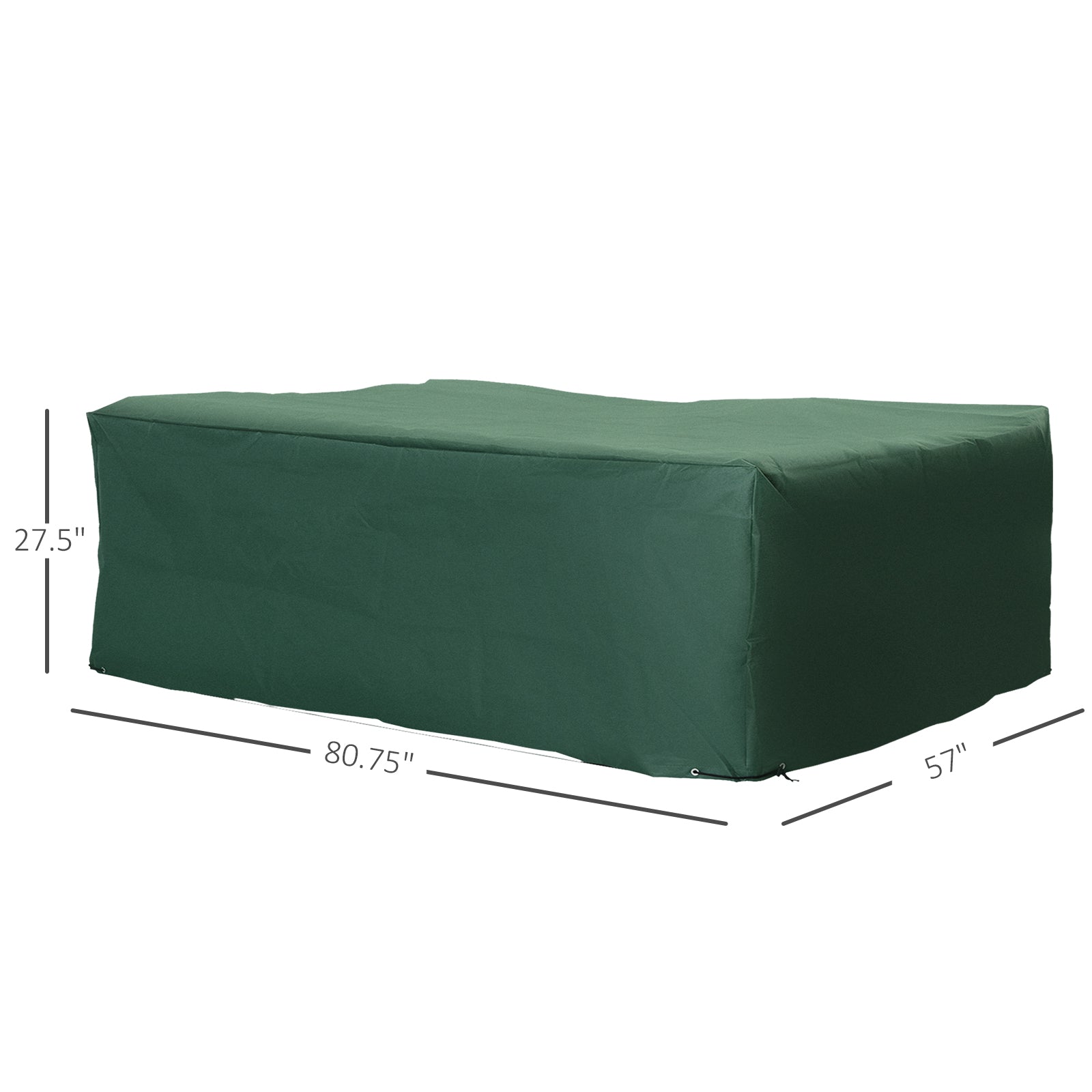 Outsunny Patio Furniture Cover Waterproof Outdoor Rattan Wicker UV Rain Protector Dark Green 83”x55”