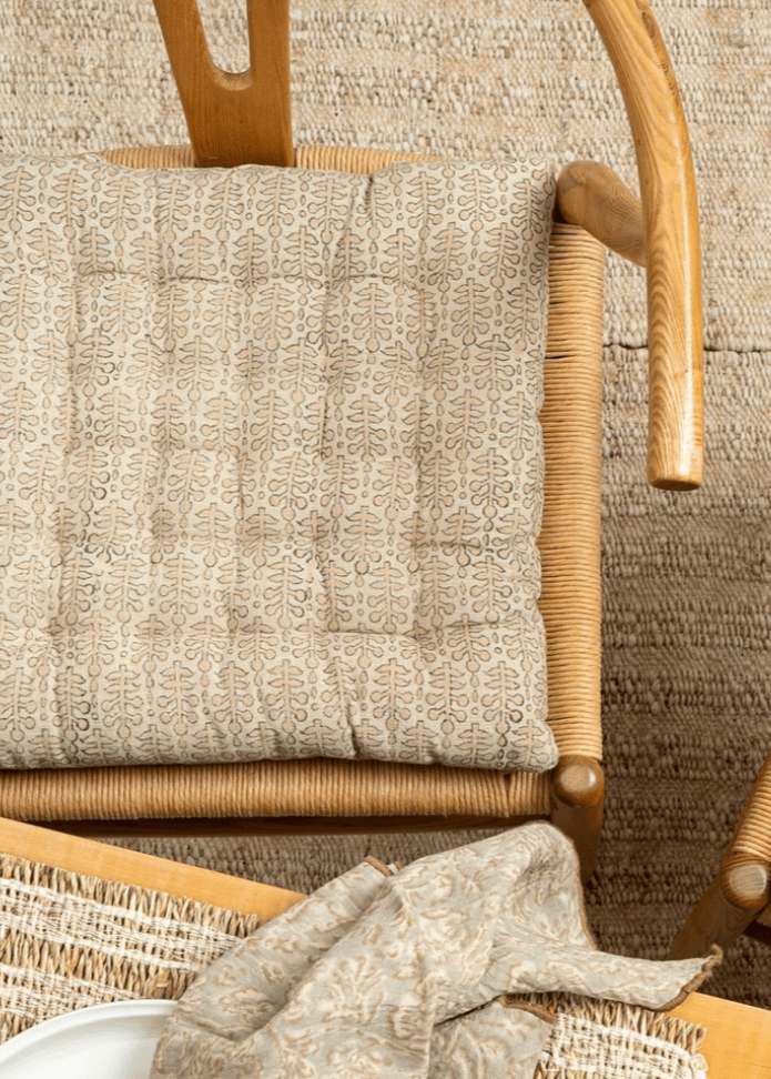 Aditi Block Print Chair Pad
