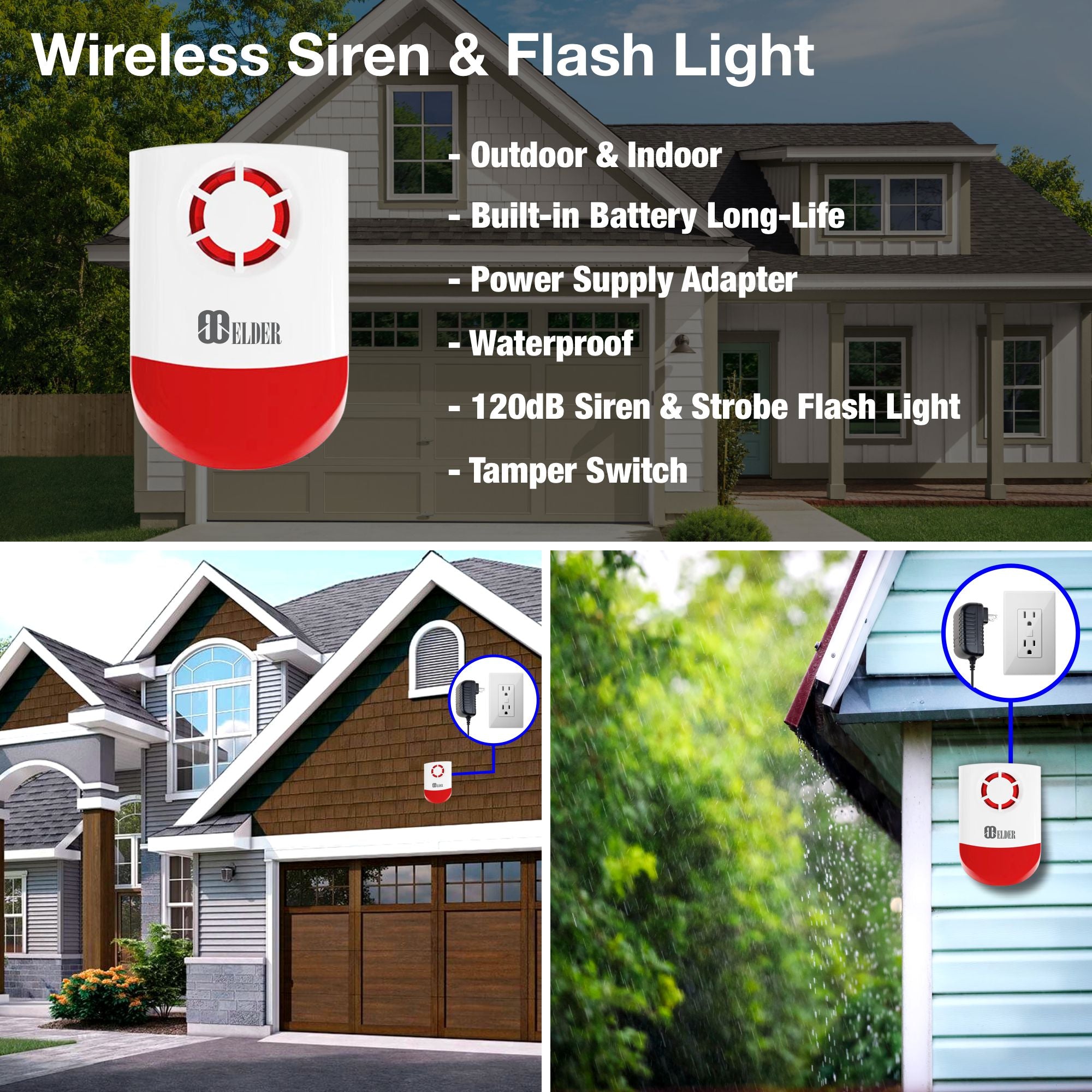 Alarm System & Security Camera Wireless 15-Piece WiFi & 4G Smart Home Alarm Kit DIY, Keypad, Outdoor Siren, Doorbell, Leak, Motion Sensors, Works with Hey Google & Alexa