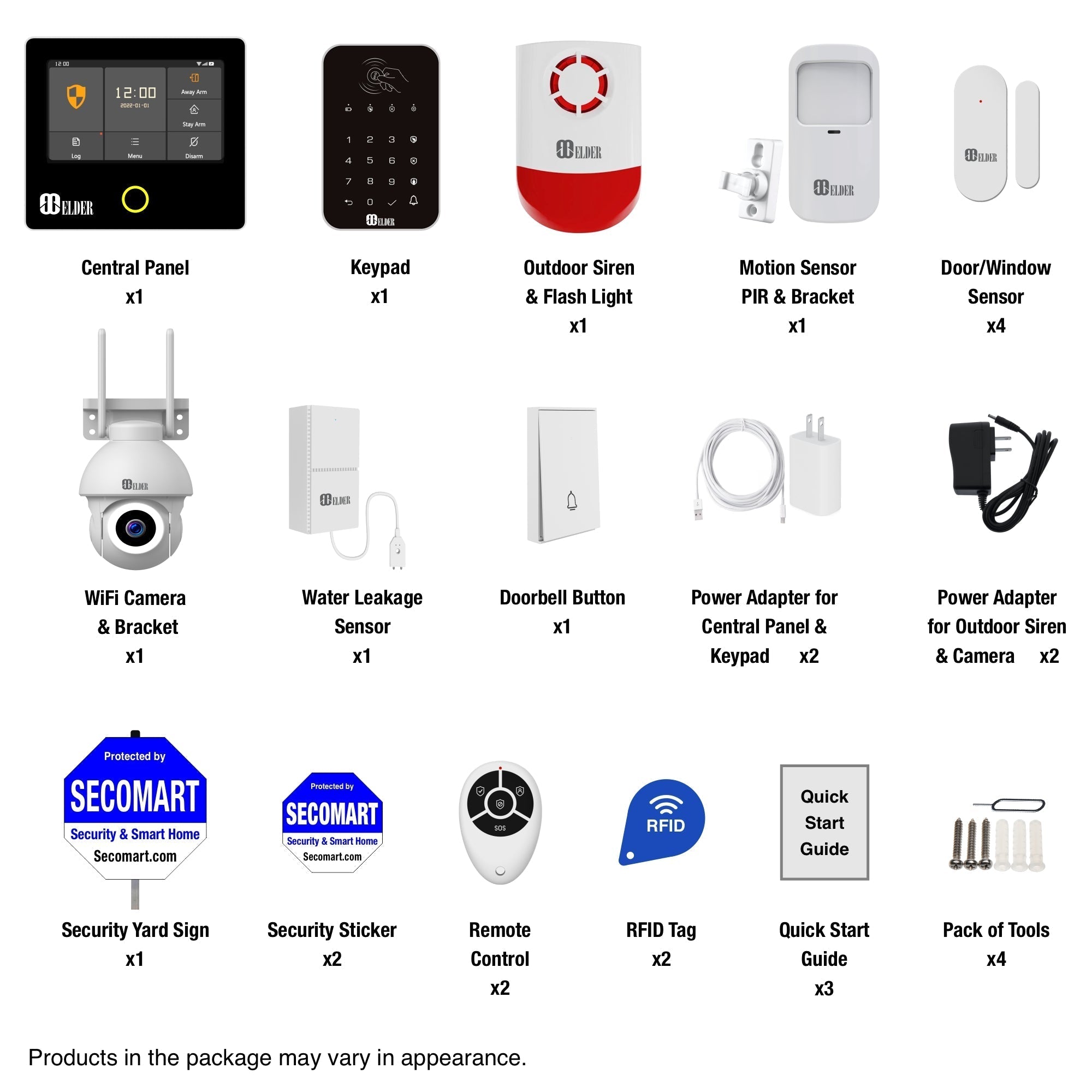 Alarm System & Security Camera Wireless 15-Piece WiFi & 4G Smart Home Alarm Kit DIY, Keypad, Outdoor Siren, Doorbell, Leak, Motion Sensors, Works with Hey Google & Alexa