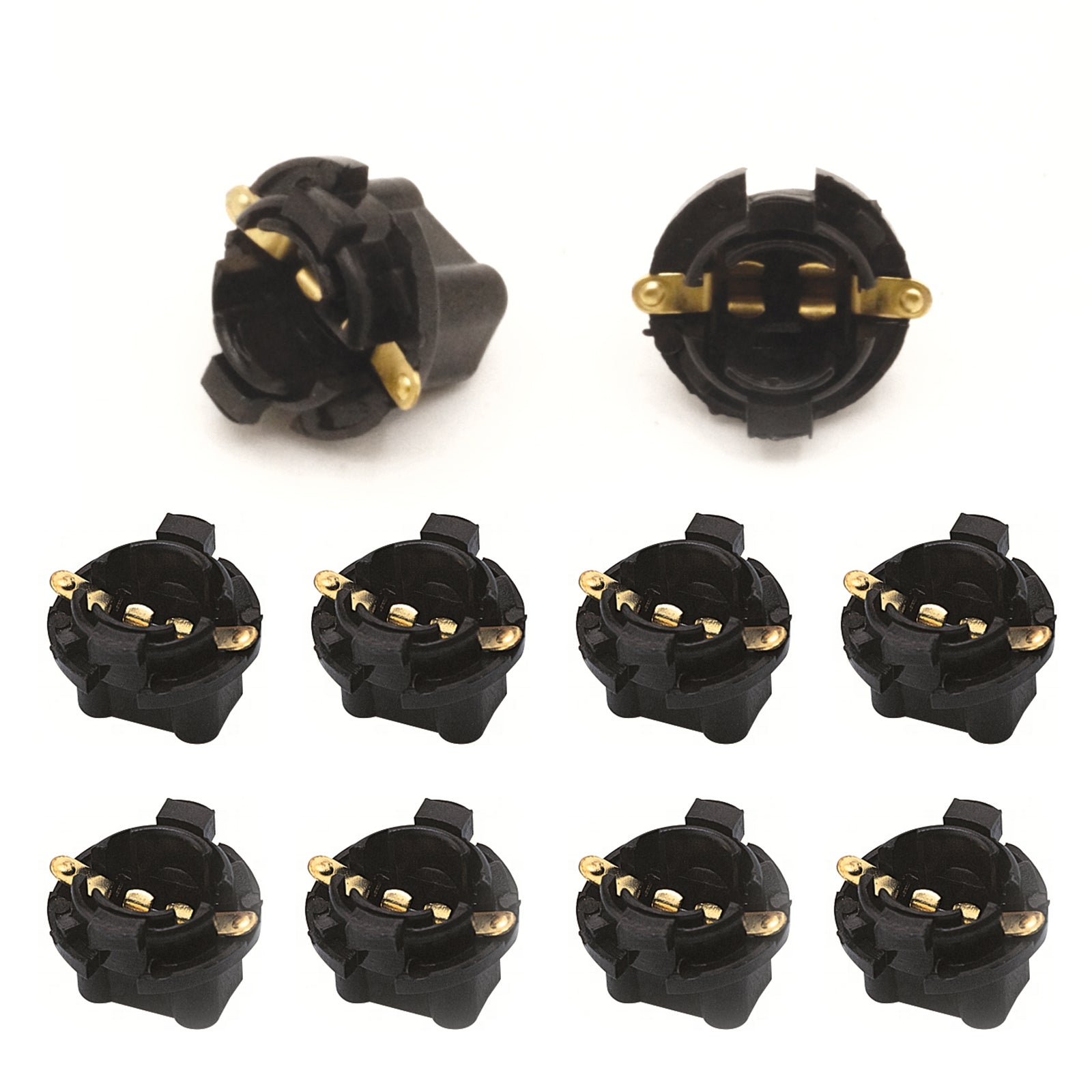 T10 194 158 #555 Instrument Panel With 5/8" Hole 2 Pin Connector 2973932 5655006 LS132, Pinball Machine Light Bulb Socket Twist Lock Wedge Instrument Base (10pcs)