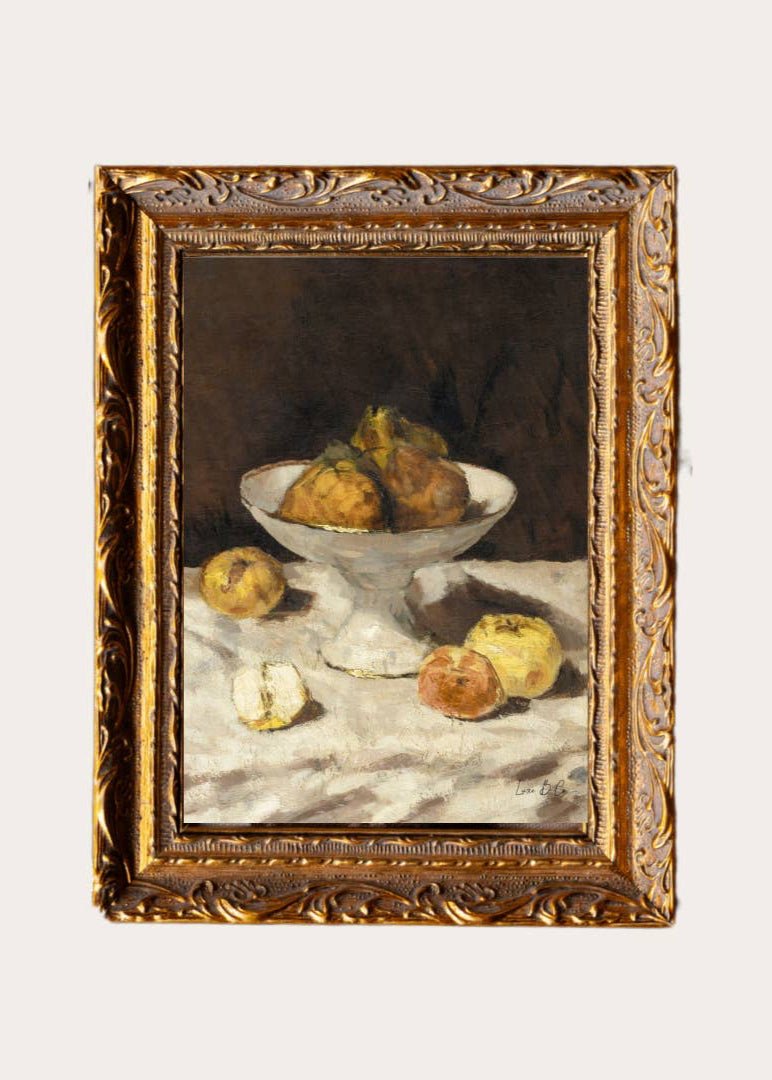 Antique Fruit | French Brass Gold Mould Framed Art – 8” x 11”
