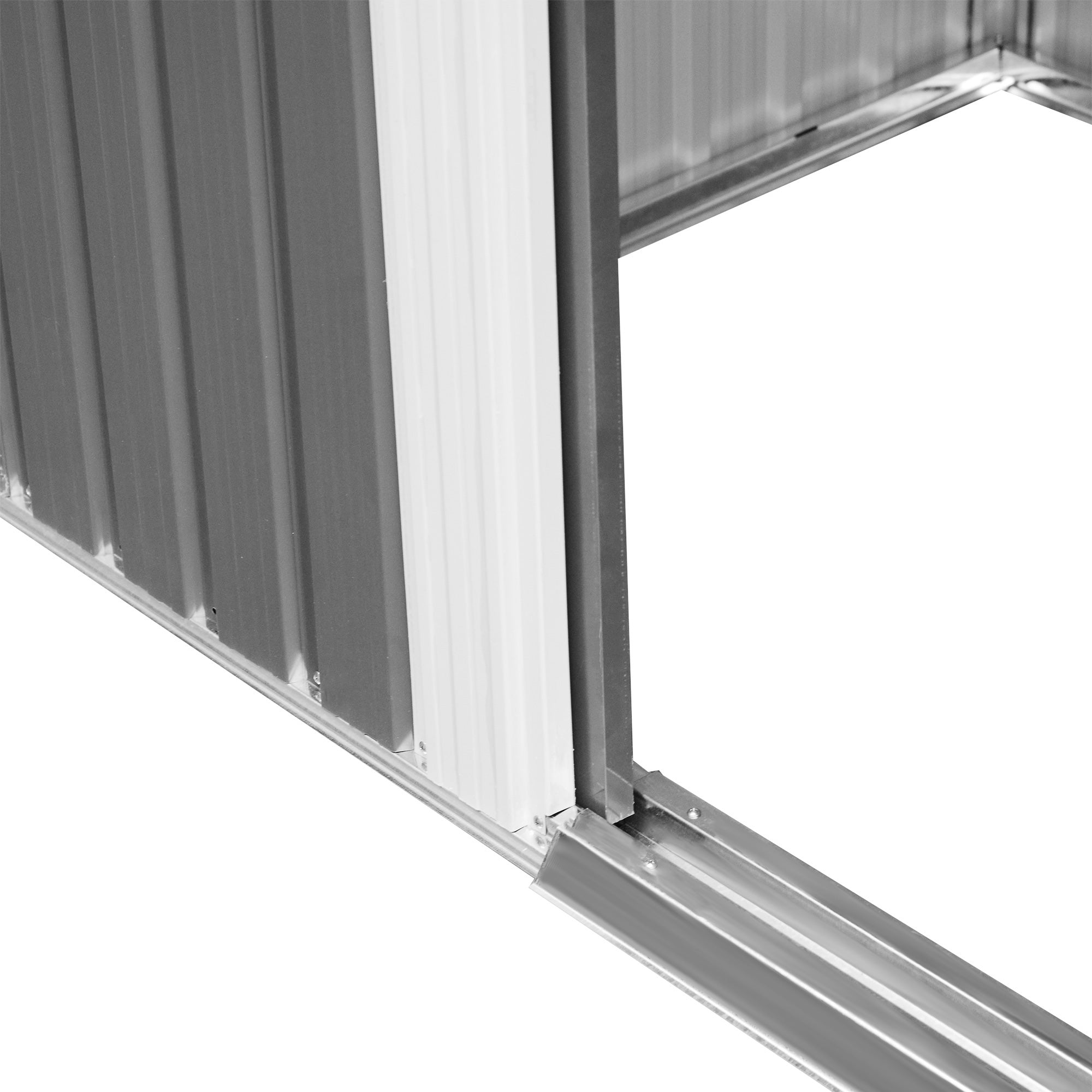 Outsunny 6' x 8.5' Outdoor Metal Garden Shed Utility Tool Storage Steel Backyard House, Grey