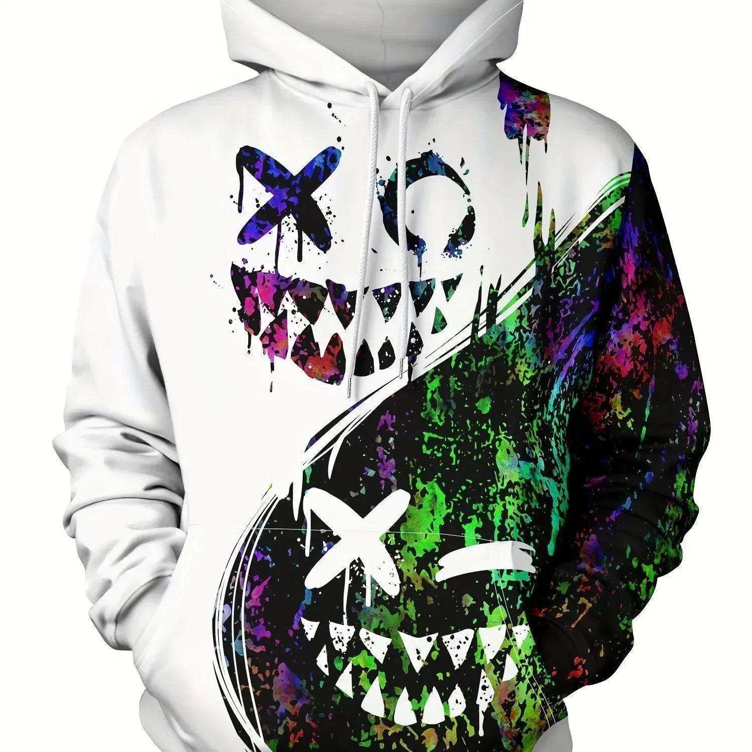 Autumn Winter Halloween Inspired Hoodie Sweatshirt Pullover tops for men