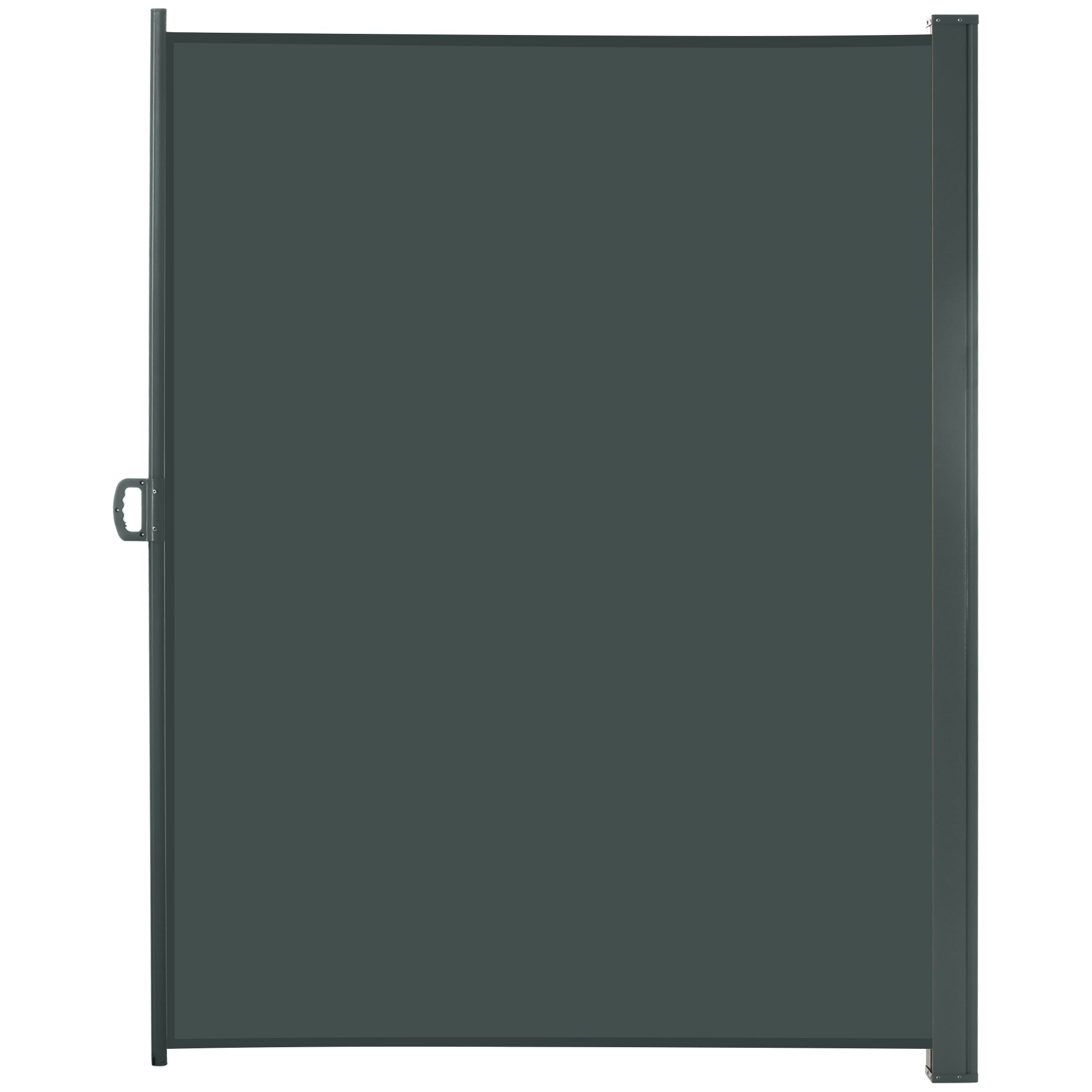 Outsunny 118" x 79" Retractable Side Awning Patio Outdoor Folding Privacy Screen with Resistance to UV Rays & Wind, Gray