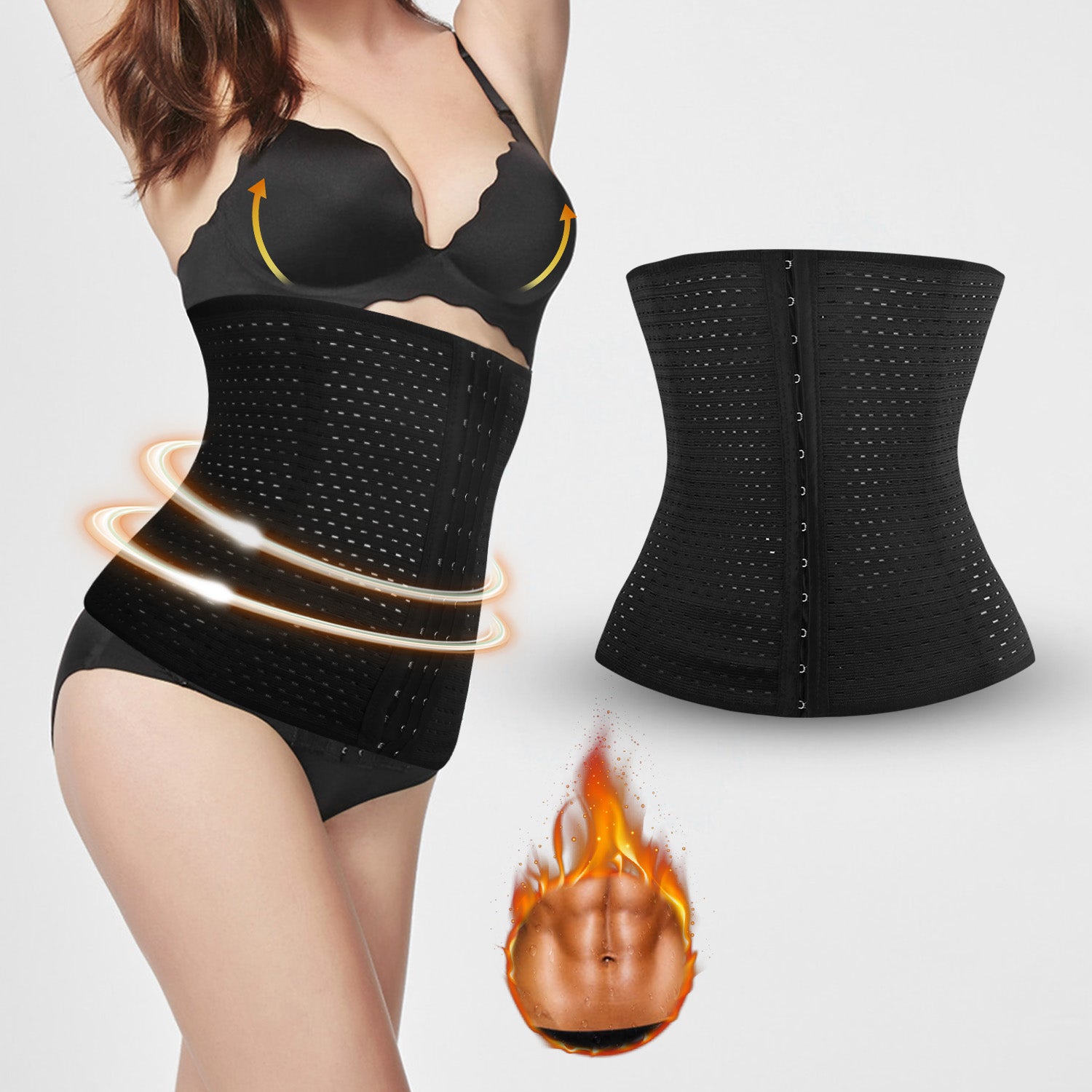 U-Shaped Slimming Waist Belt Body Abdominal Shapewear Memory Fabric Office Ladies Postpartum Mothers