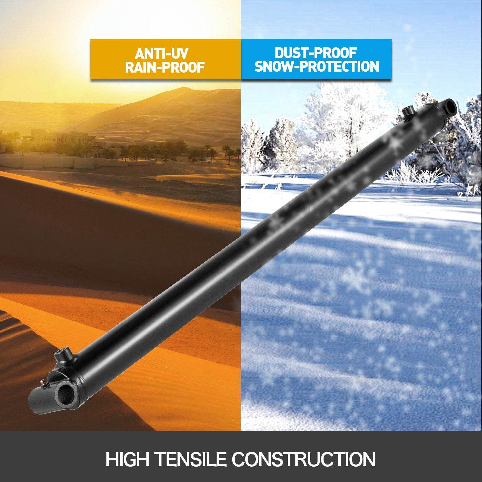 Hydraulic Cylinder 2 Bore 36 Stroke Hydraulic Ram Cylinder 3000psi Hydraulic Cylinders Welded Double Acting Cross Tube SAE6 Port Hydraulic Lifting Cylinder