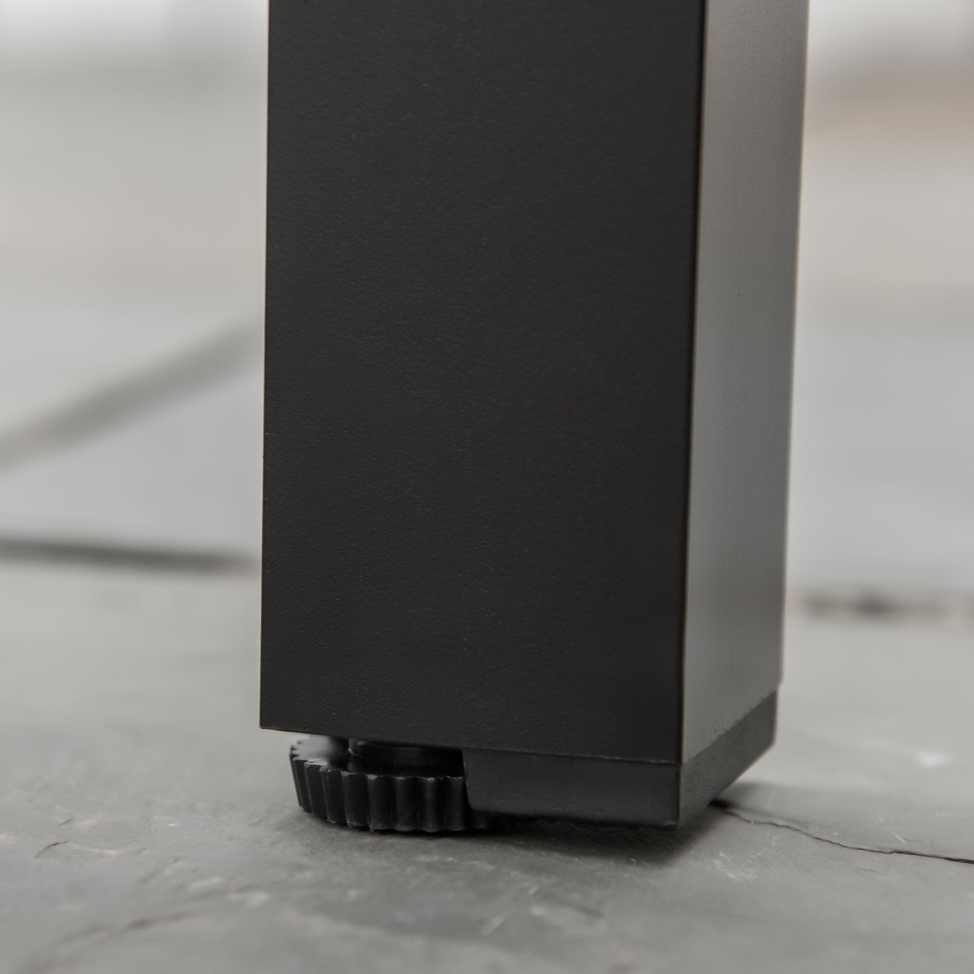 Outsunny Outdoor Dining Table for 6 Rectangular Aluminum Patio Table Garden Lawn Backyard Black