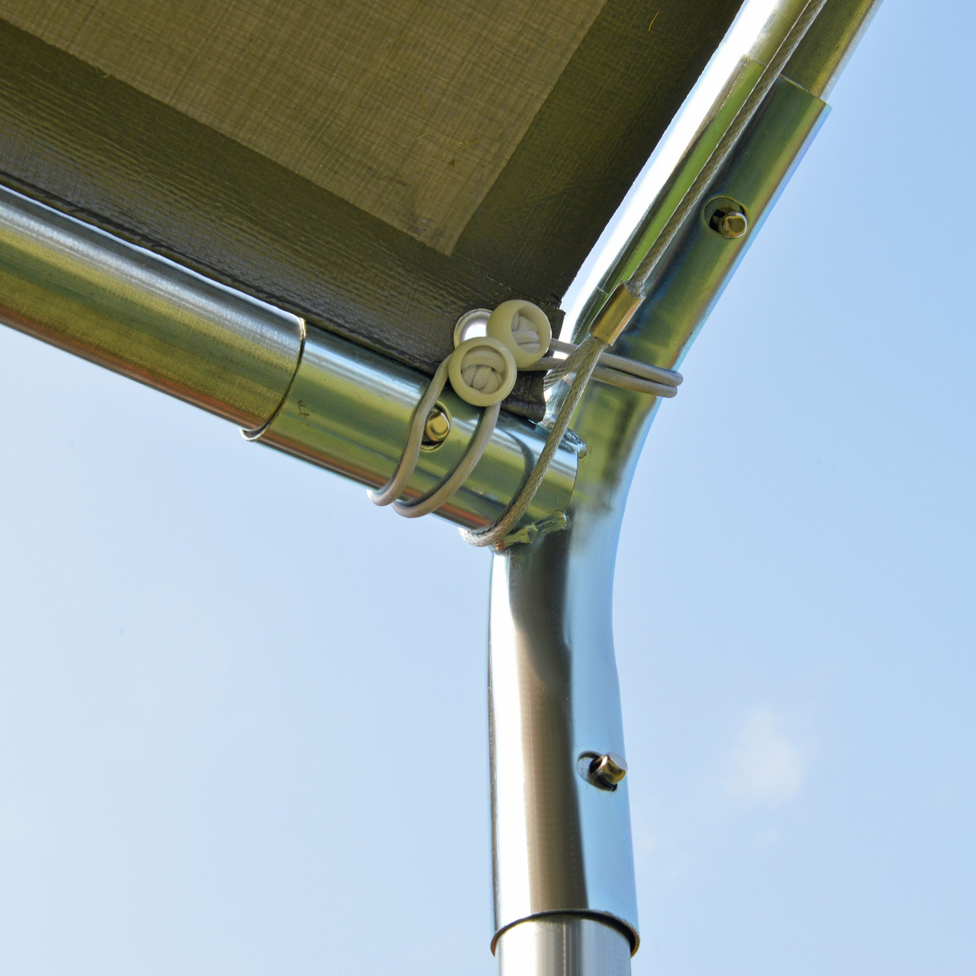 Outsunny Carport 10'x20' Heavy Duty Galvanized Steel Canopy Anchor Kit Grey