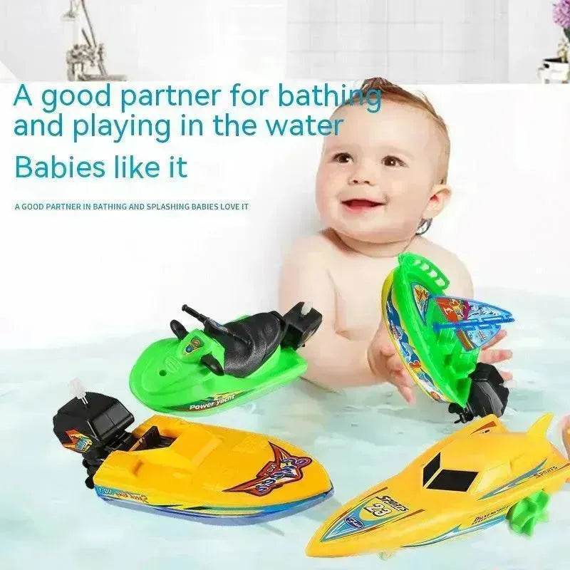 Baby Color Cognition Yacht Speedboat Sailing Motor Boat Summer Water Bath Toys