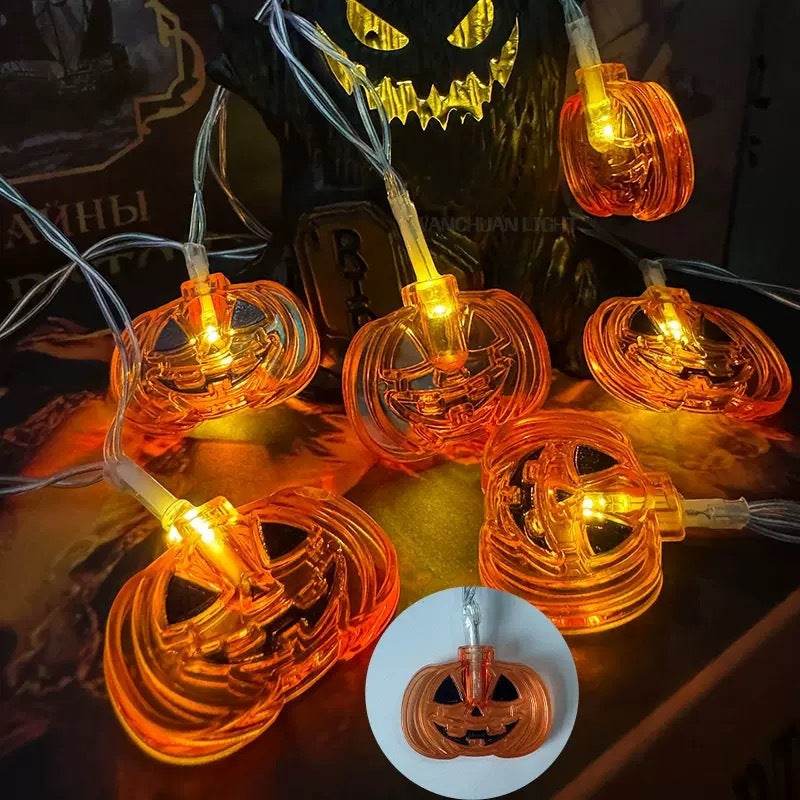 Halloween Led Pumpkin Spider Ghost Hand Lighting Chain Decorative Holiday Light