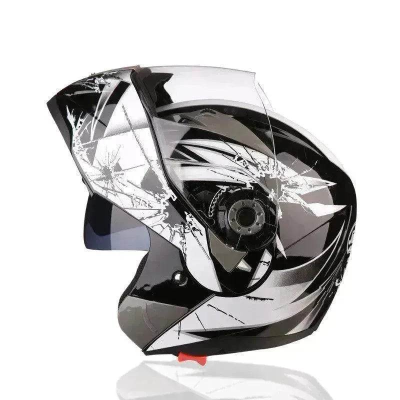 Best Motorcycle Helmet Half Helmet Anti-fog Sunscreen Double Lens Full Face Bike Helmet