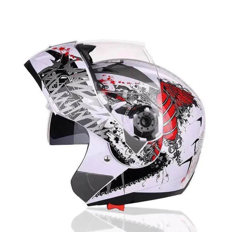 Best Motorcycle Helmet Half Helmet Anti-fog Sunscreen Double Lens Full Face Bike Helmet