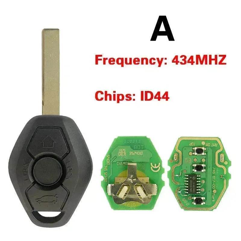 BMW EWS 3 Key Straight Board Replacement Remote Fob Key 315/433 MHZ ID44 HU58 Chip