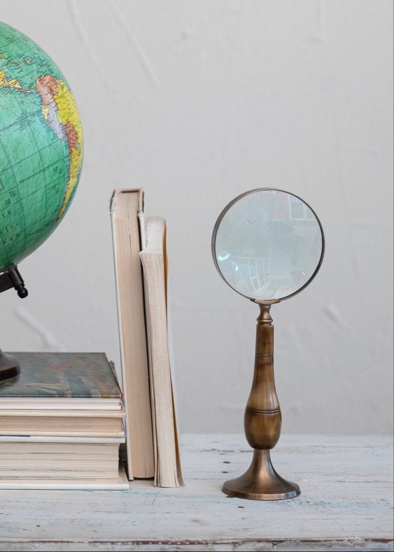 Brass & Bone Magnifying Glass