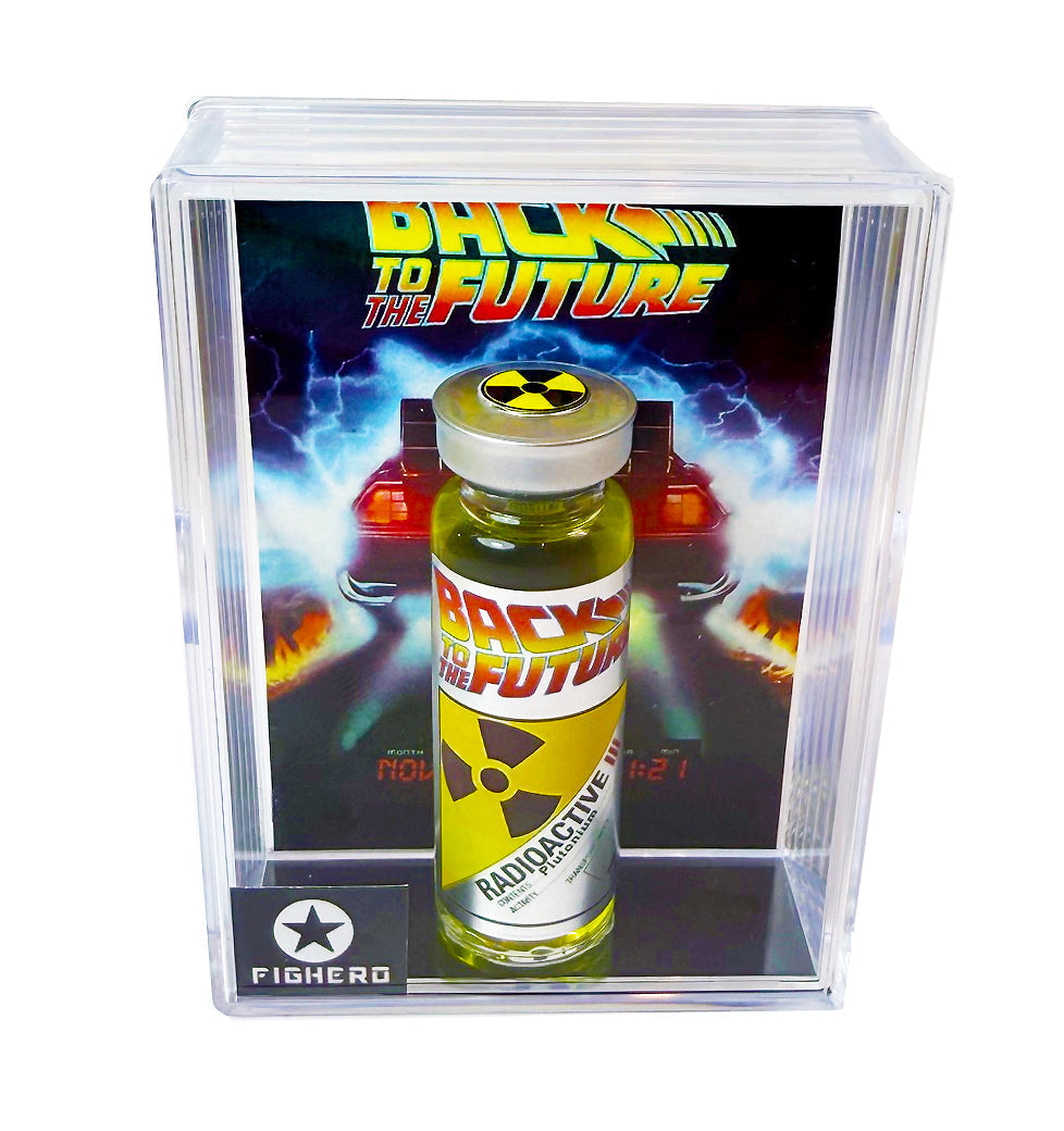 Back To The Future Plutonium Sample Vial Bottle with Display Collectable Box Prop
