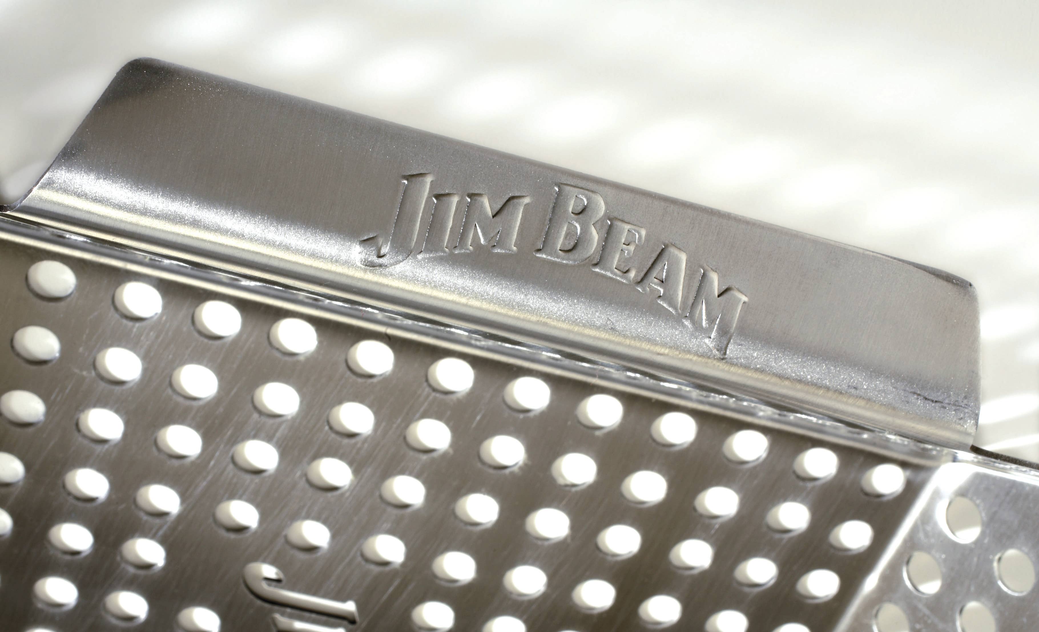 Jim Beam Stainless Steel Heavy Duty Grilling Wok