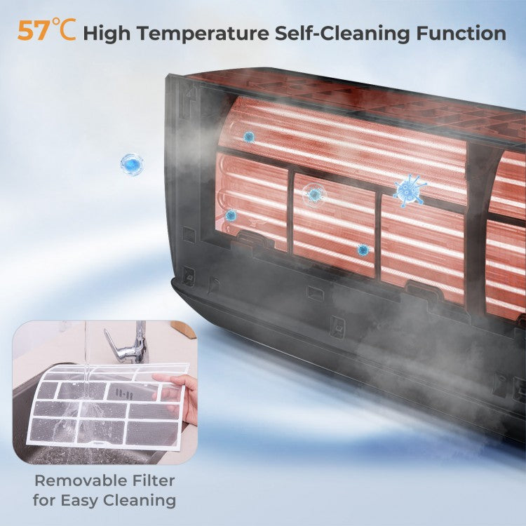 Energy Star Certified 24000 BTU 21 SEER2 208-230V Mini Split Air Conditioner and Heater Black Wifi Enabled