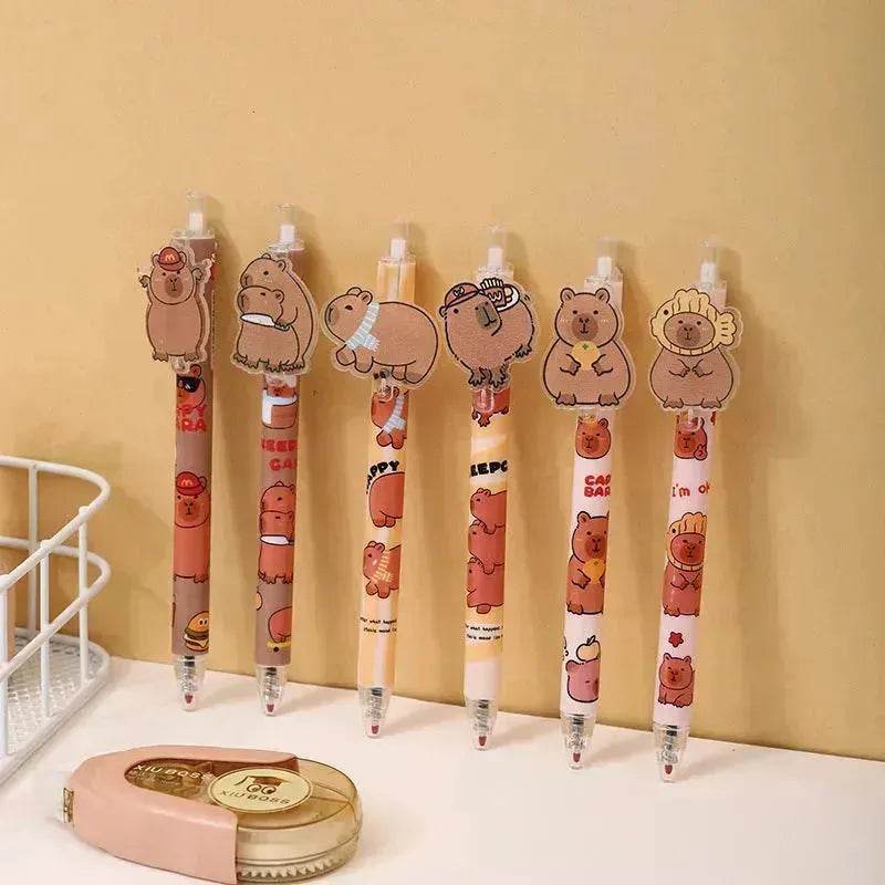 48 Pcs Cartoon Bear Acrylic Paster Pressing Pen School Supplies Gel Pen