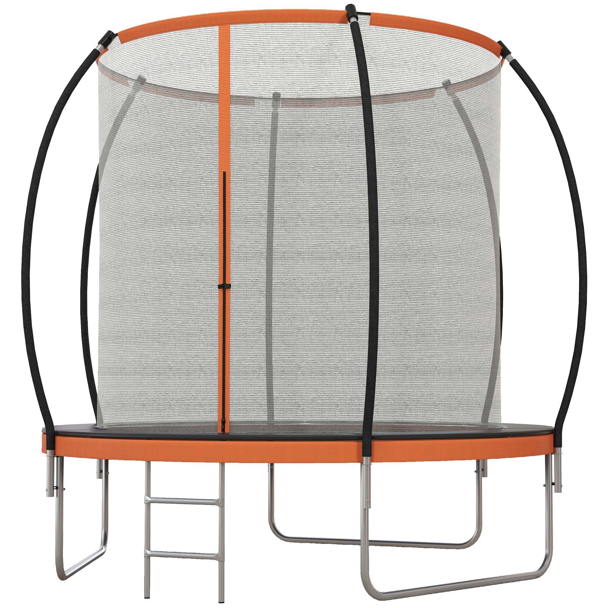 Soozier 10ft Outdoor Trampoline with Enclosure Net, Ladder - Fitness Trampoline for Teens, Adults
