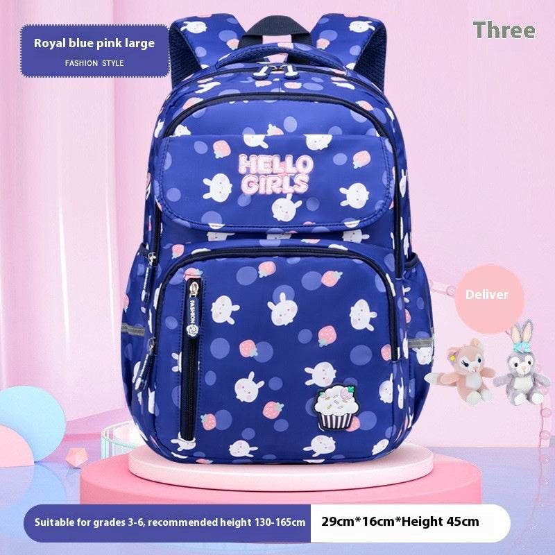 6-12-year-old Primary School Children Girls Backpack Large Capacity Schoolbag