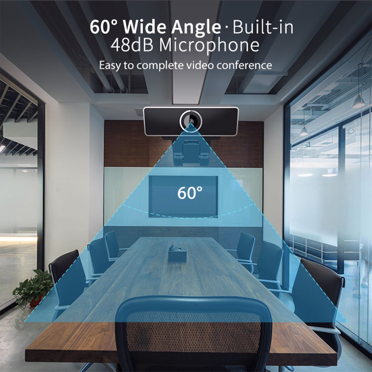 FHD 1080P Webcam USB PC Computer Webcam Auto Focus with Microphone 60-Degree Widescreen Desktop Laptop Webcam Live Streaming Webcam with Rotatable Cli